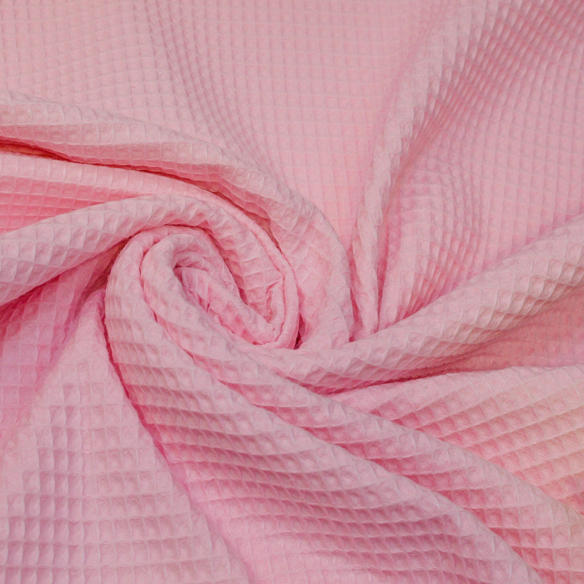 Waffelstoff light hot pink Fabric poshpinks