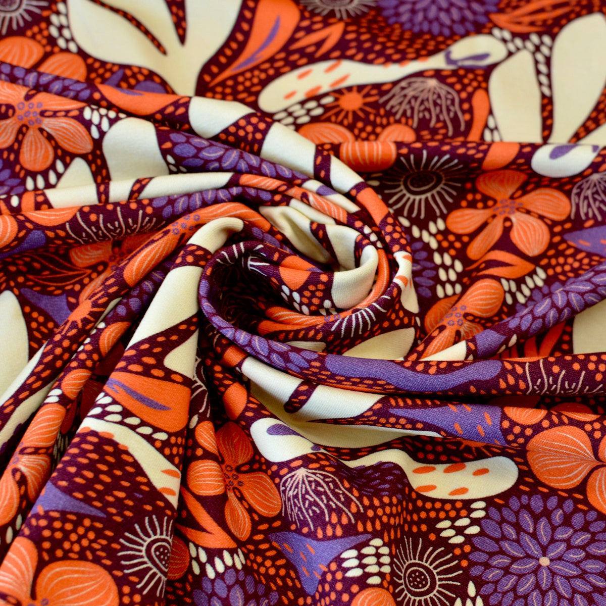 Soft Touch Baumwolljersey - Smilla Autumn Pumpkin Fabric poshpinks