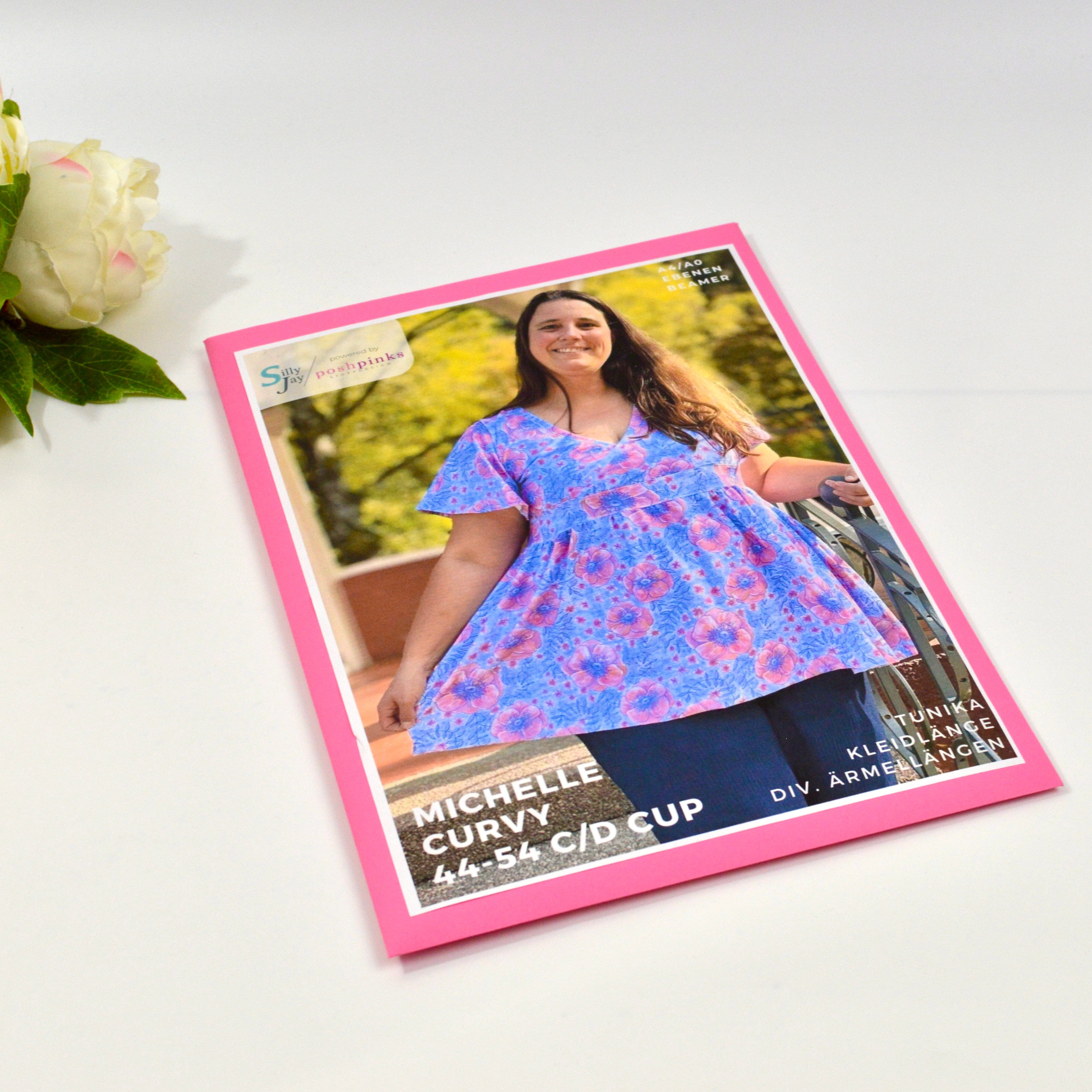 Papierschnittmuster - Michelle Curvy 44-54 - für C/D Cup - Schnittmuster EBook Schnittmuster poshpinks