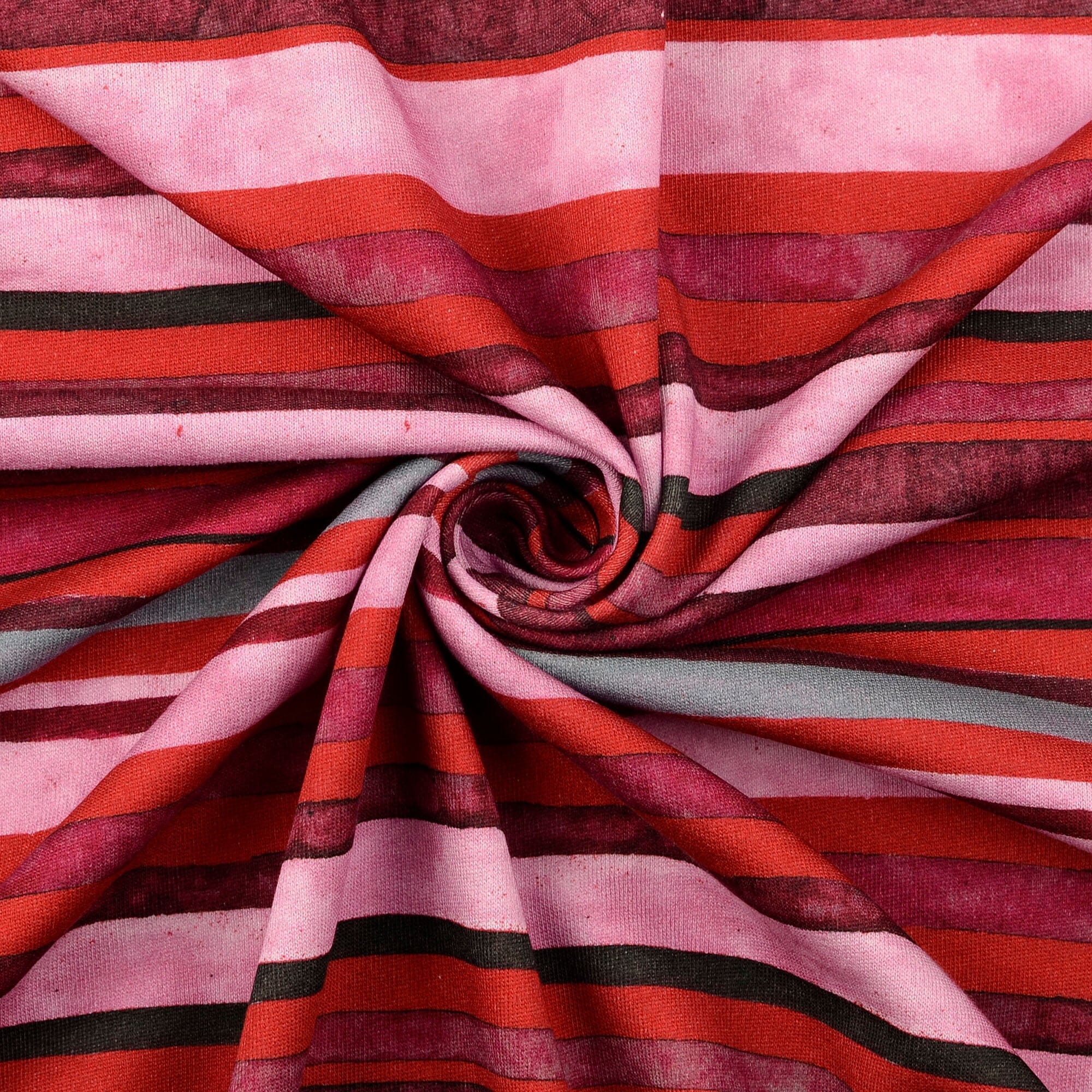 Sommersweat - angeraut - Protea Stripes - Red Cove Fabric poshpinks