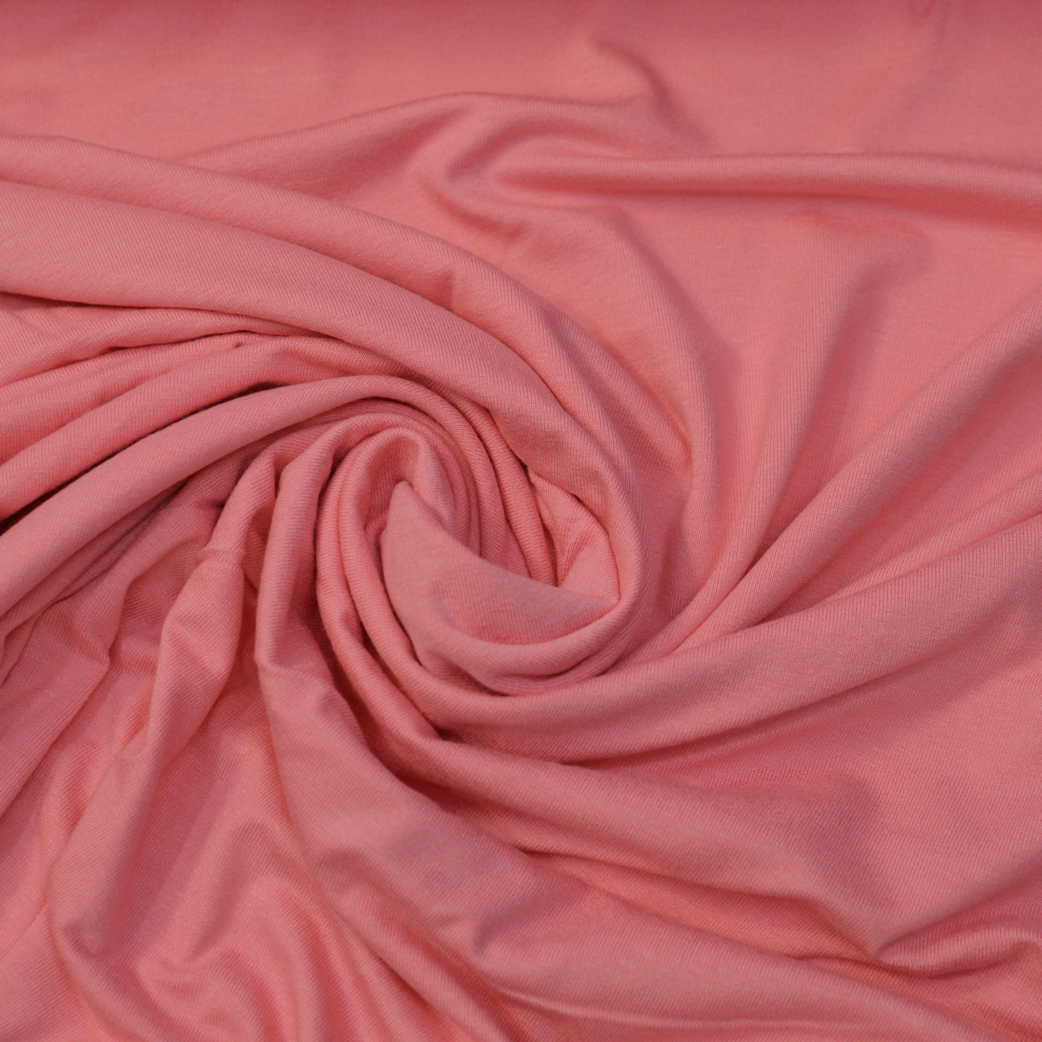 Viskosejersey - lachsrosa Fabric poshpinks