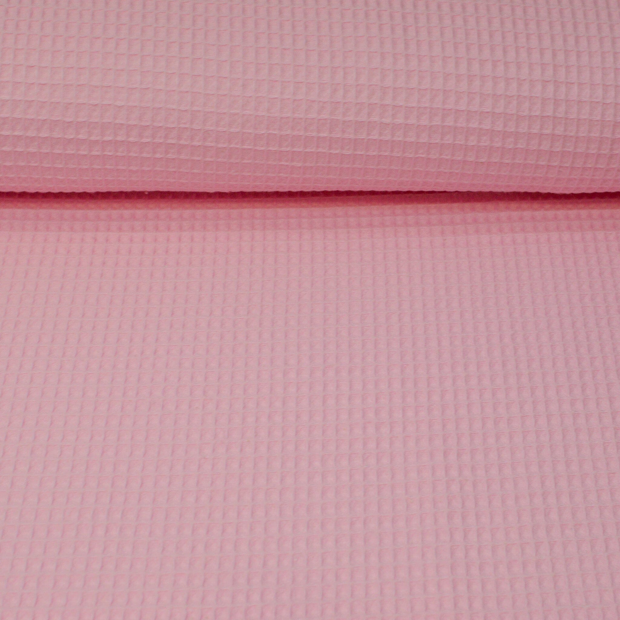 Waffelstoff light hot pink Fabric poshpinks
