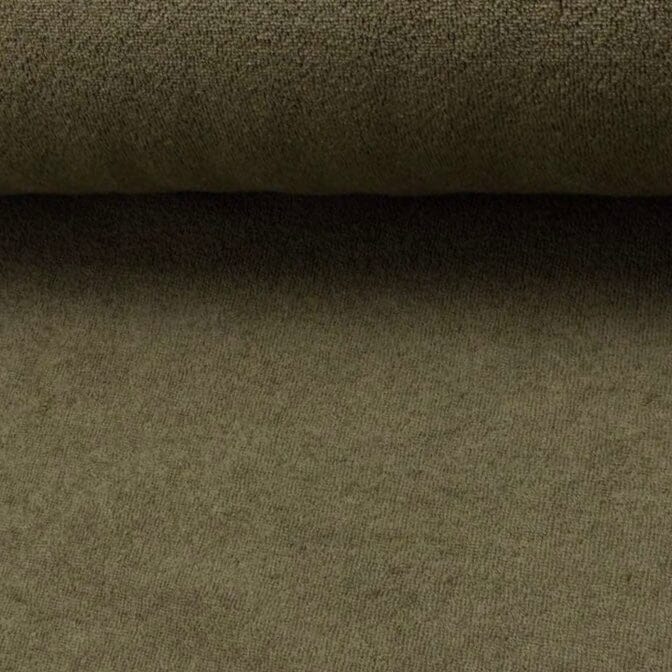 Frotteestoff - Khaki grün Fabric poshpinks