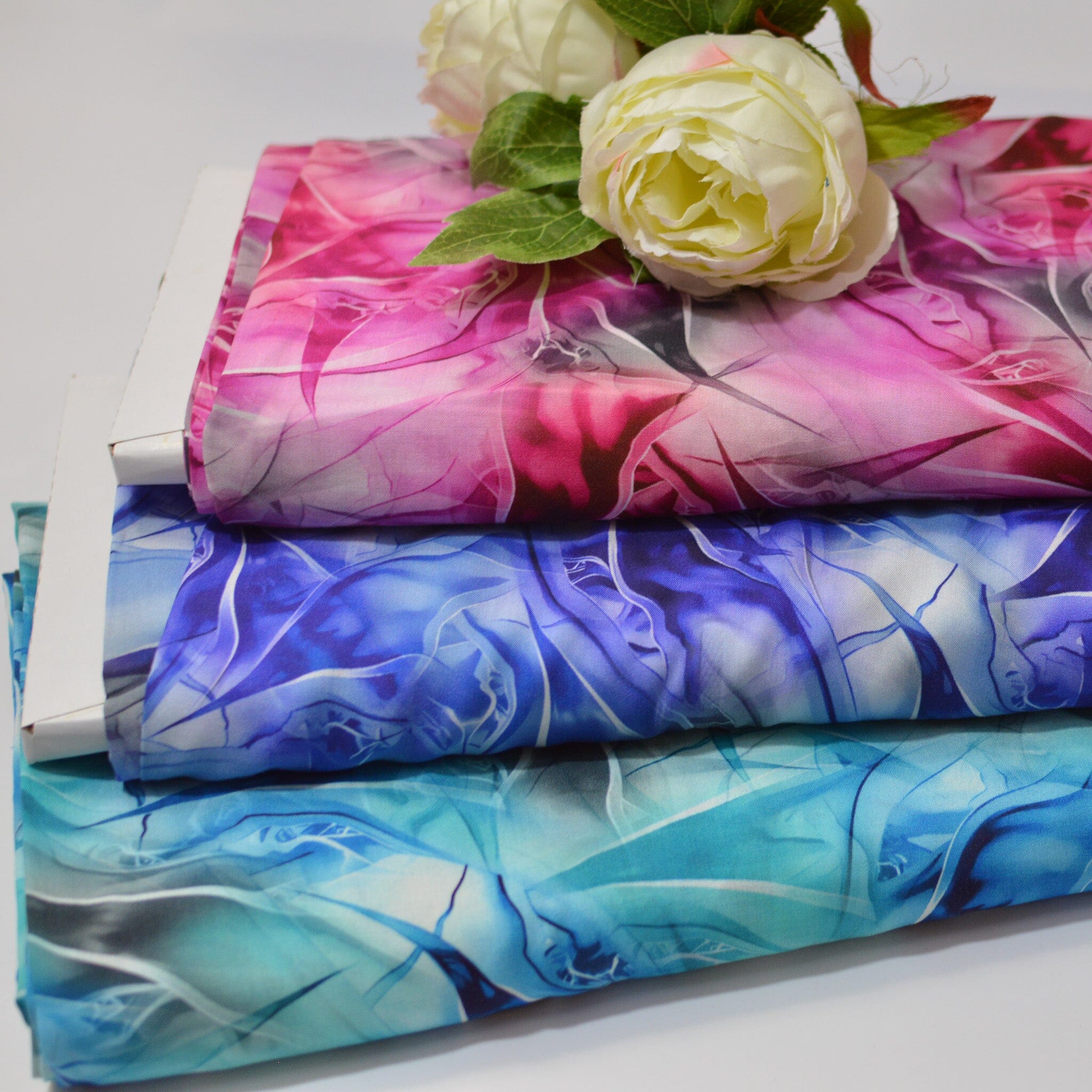 Viskose - Abstract - pink Fabric poshpinks