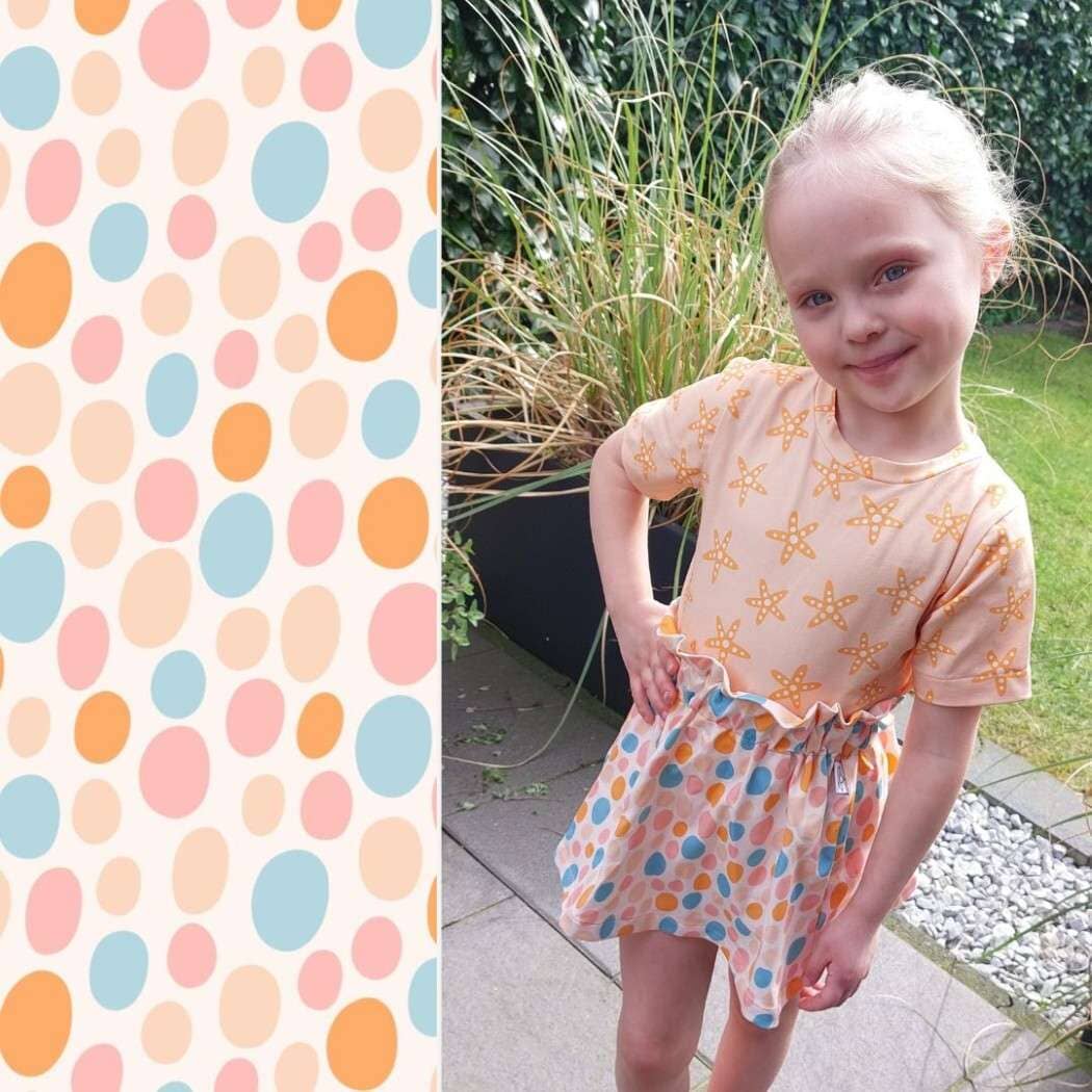 Baumwolljersey - Strandtag - Dots Fabric poshpinks
