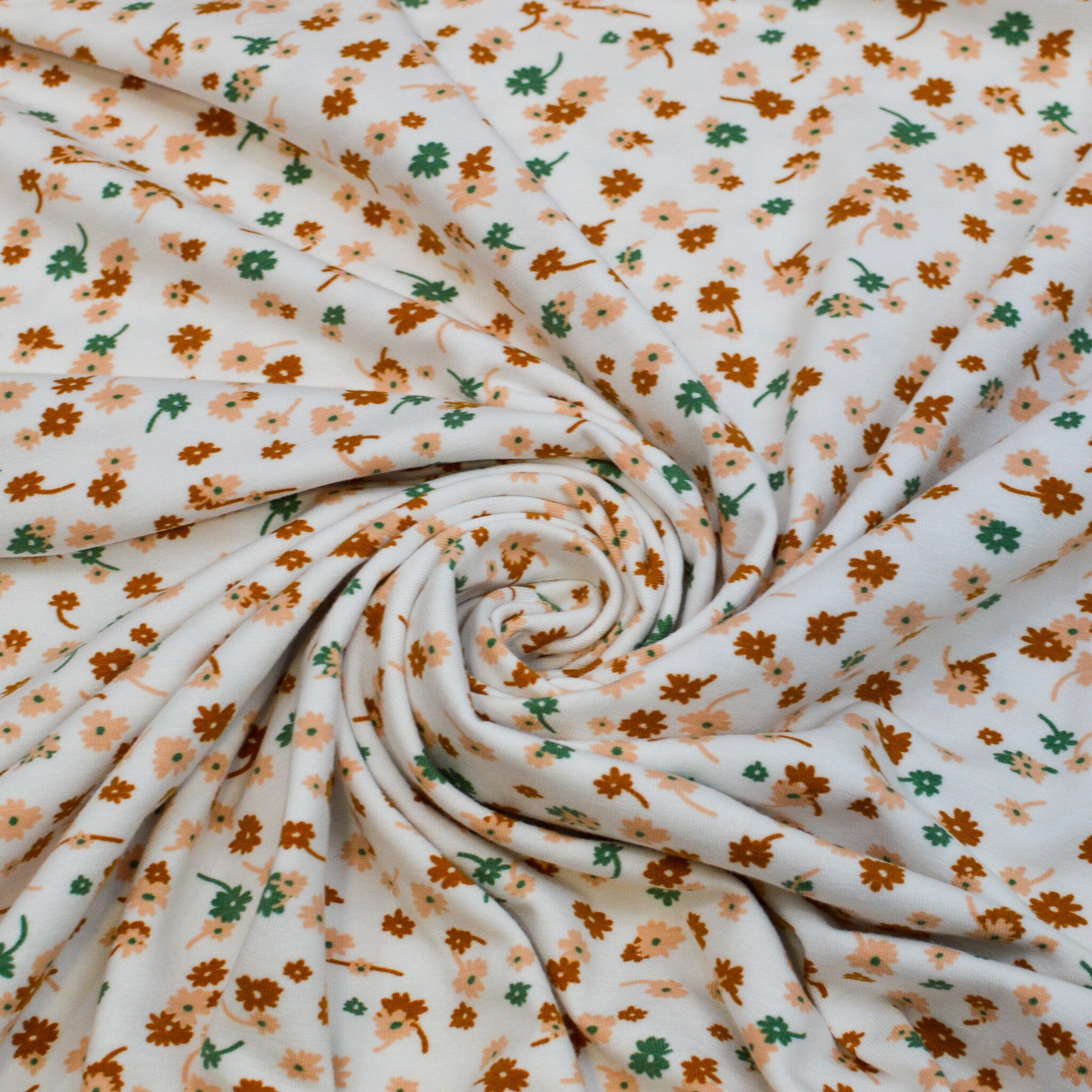 Modal Jersey - kleine Blümchen - offwhite Fabric poshpinks