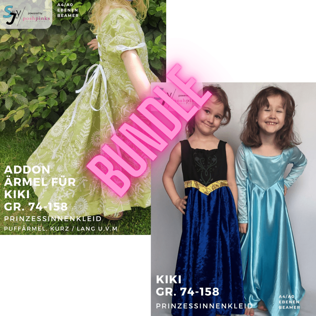 Kiki Kleid Bundle 74-158 - Kleid & Ärmel Schnittmuster poshpinks