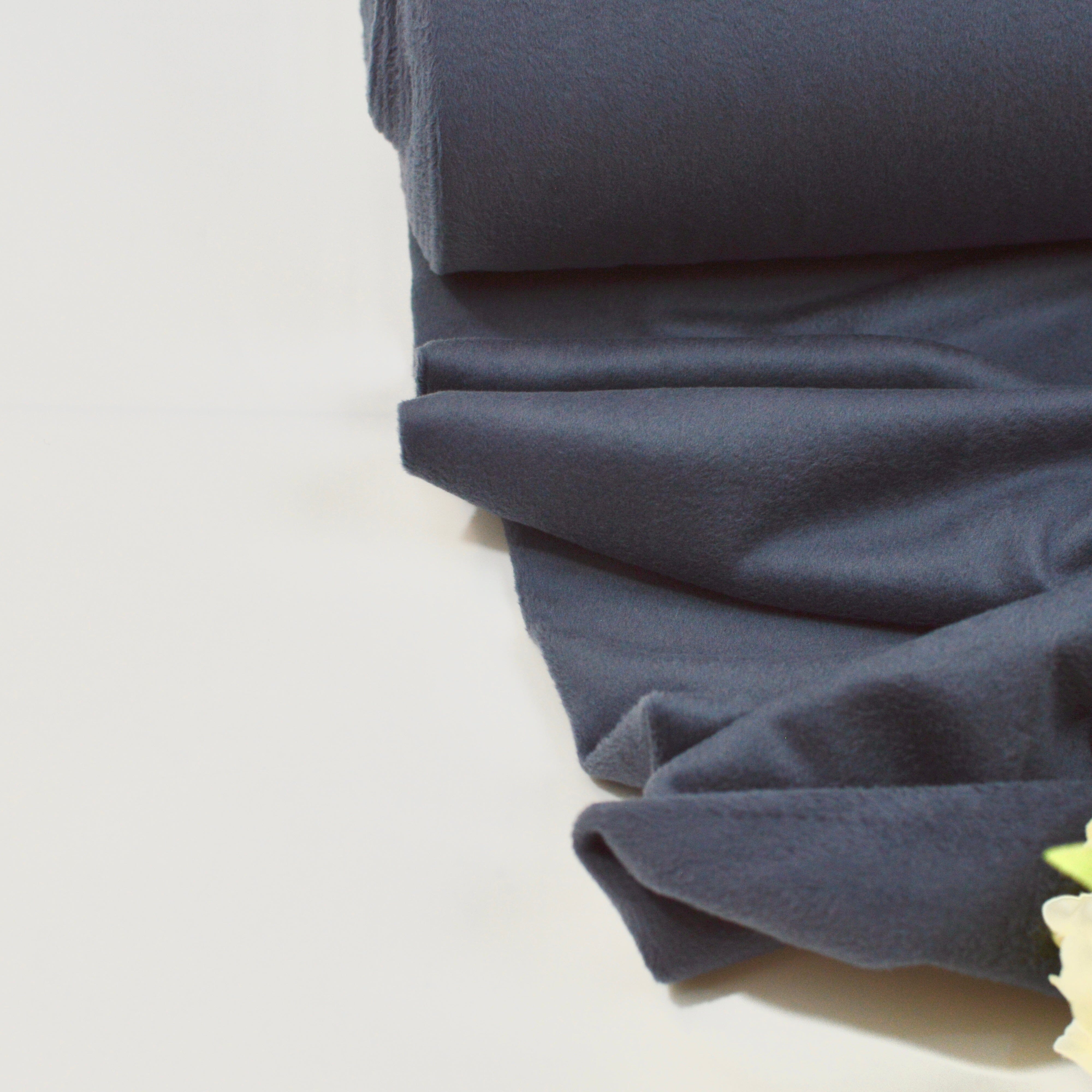 Minky Velour Fleece - rauchblau Fabric poshpinks