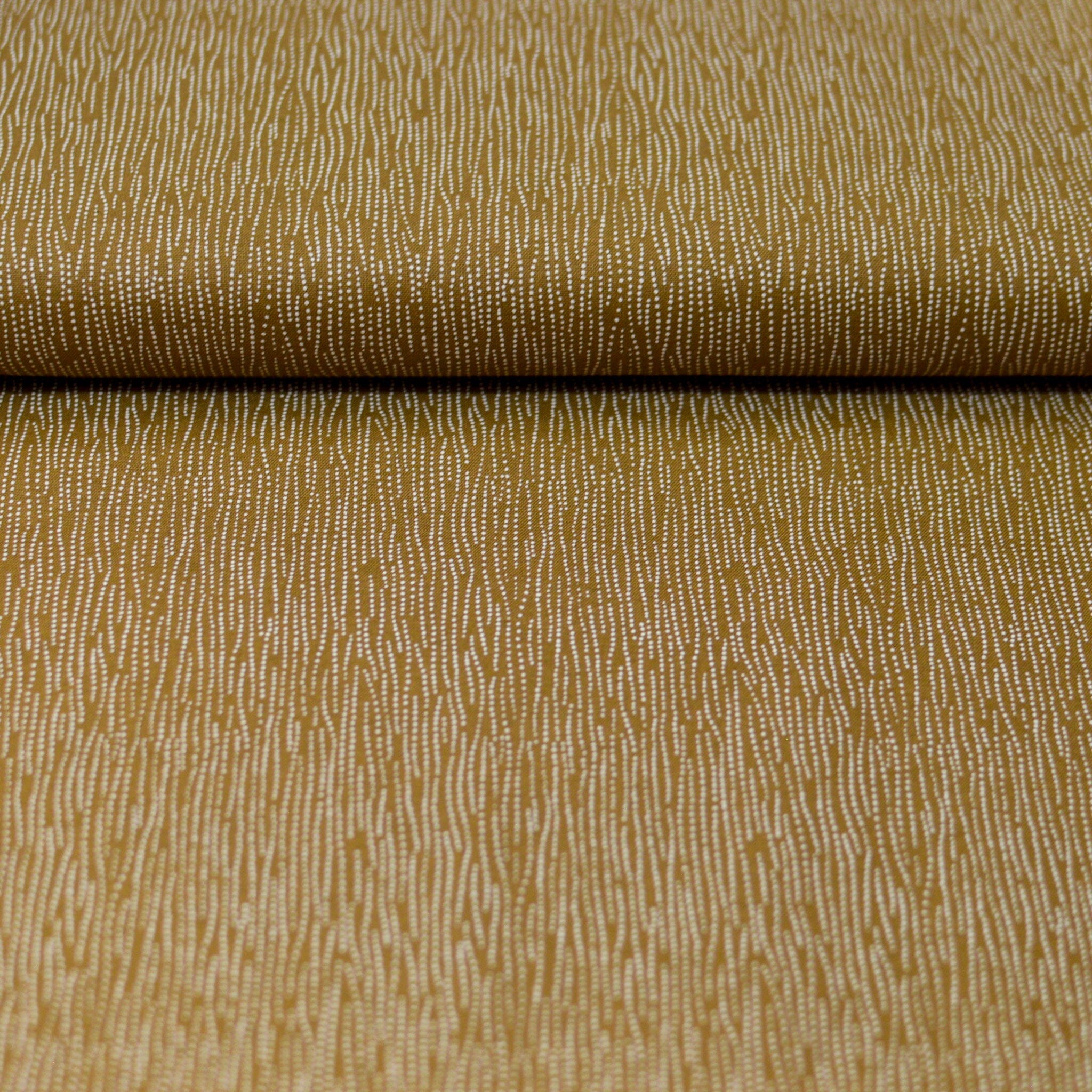 Baumwolle - Popeline - kleine Stippen Ocker Fabric poshpinks
