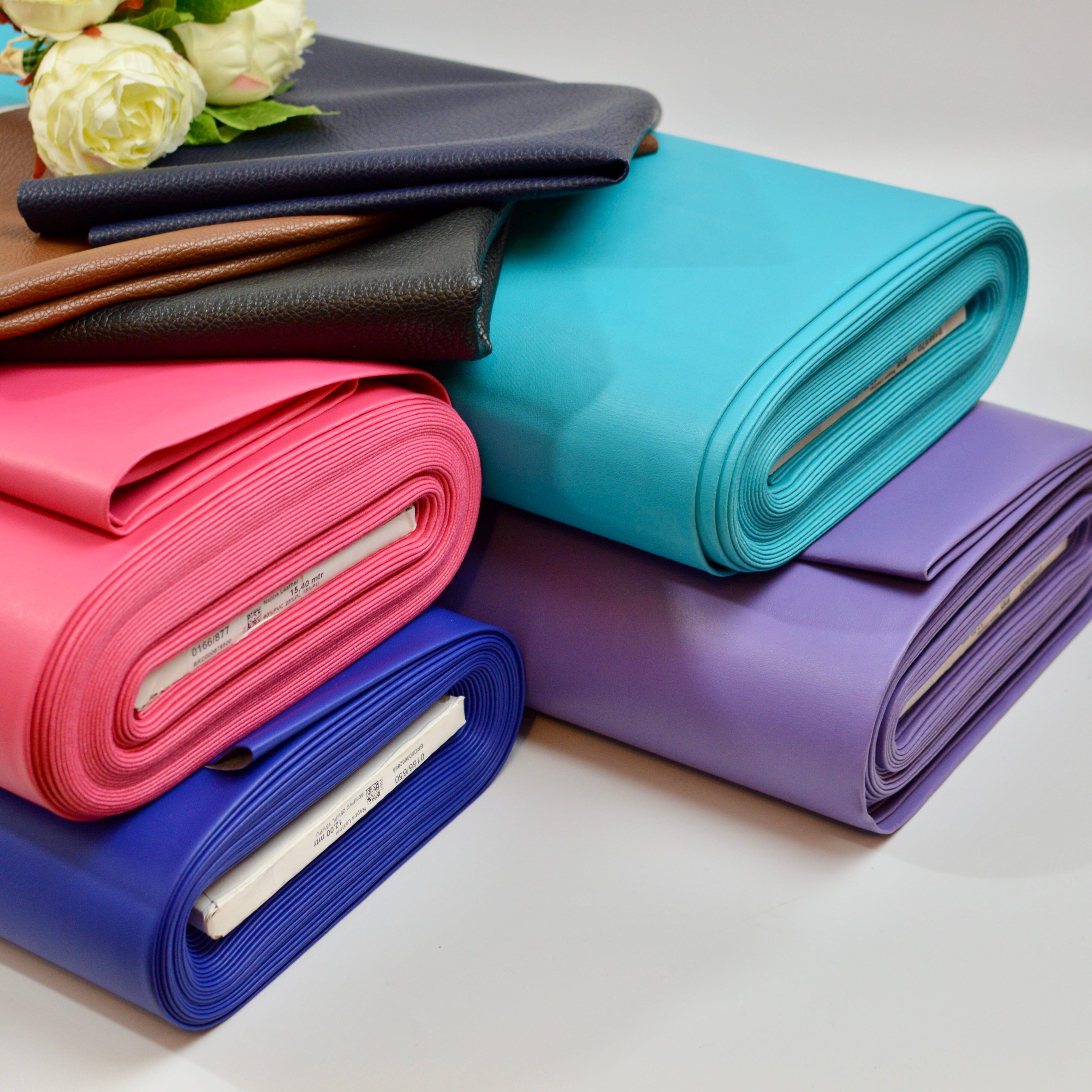 Abschnitt 50x70 cm Kunstleder Nappa Style - Türkis Fabric poshpinks