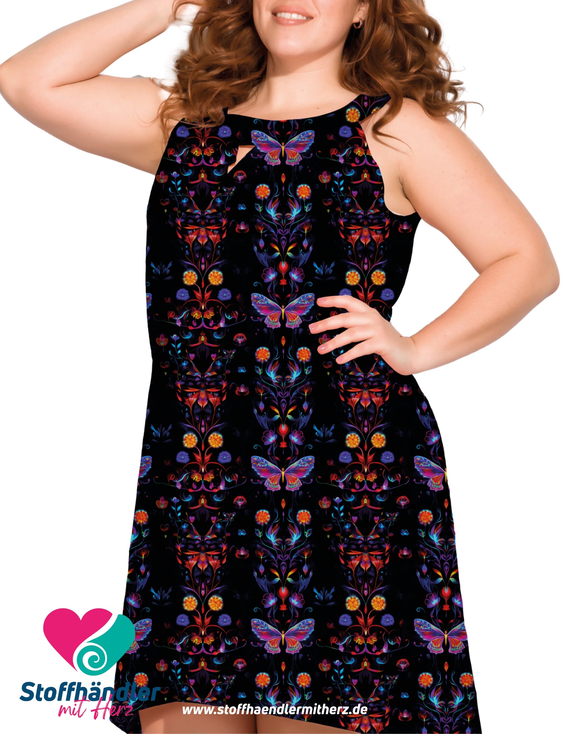 Vorbestellung - Stoffhändler mit Herz Eigenproduktion 19 - Nocturne by Tante Ema - French Terry Fabric poshpinks