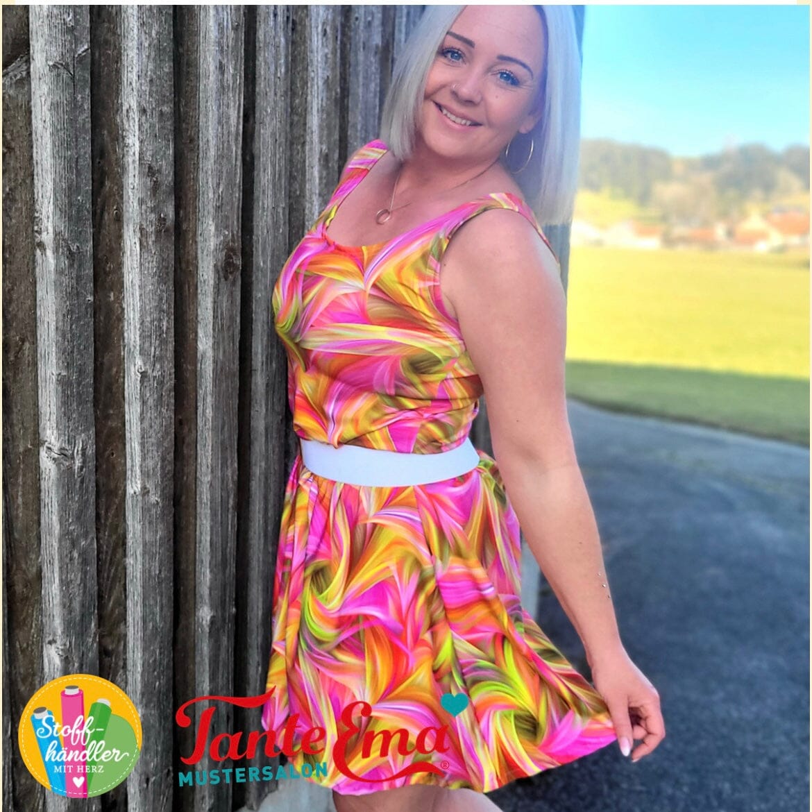 Stoffhändler mit Herz Eigenproduktion 17 - Starlight Universe by Tante Ema Fabric poshpinks