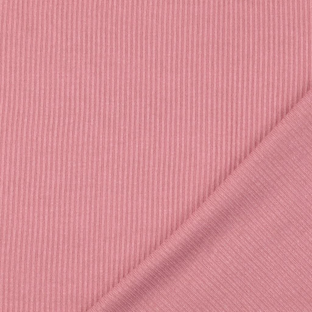 Viskose Rippstrick - rose melange Fabric poshpinks