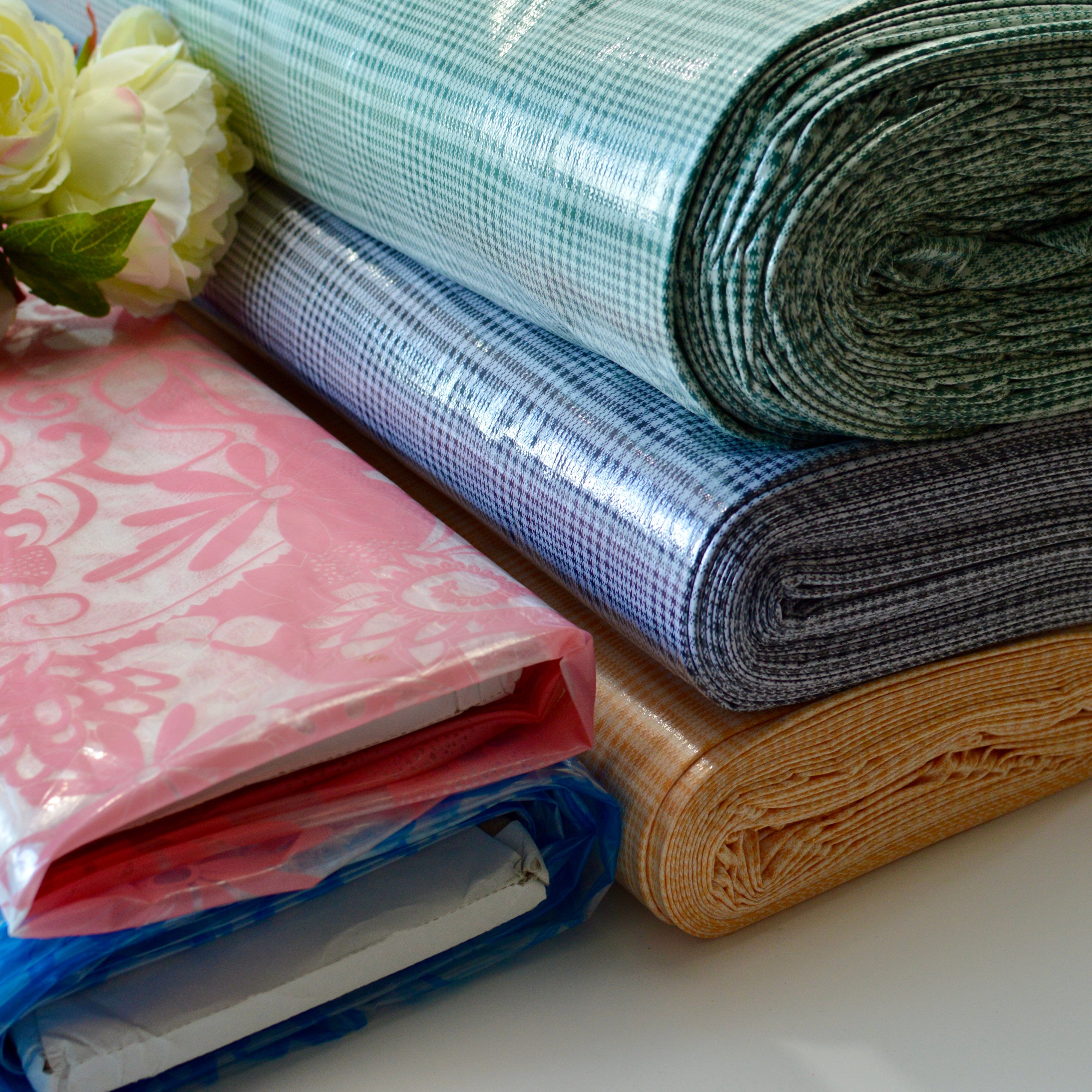 Regenjackenstoff - Kariert beton grau Fabric poshpinks