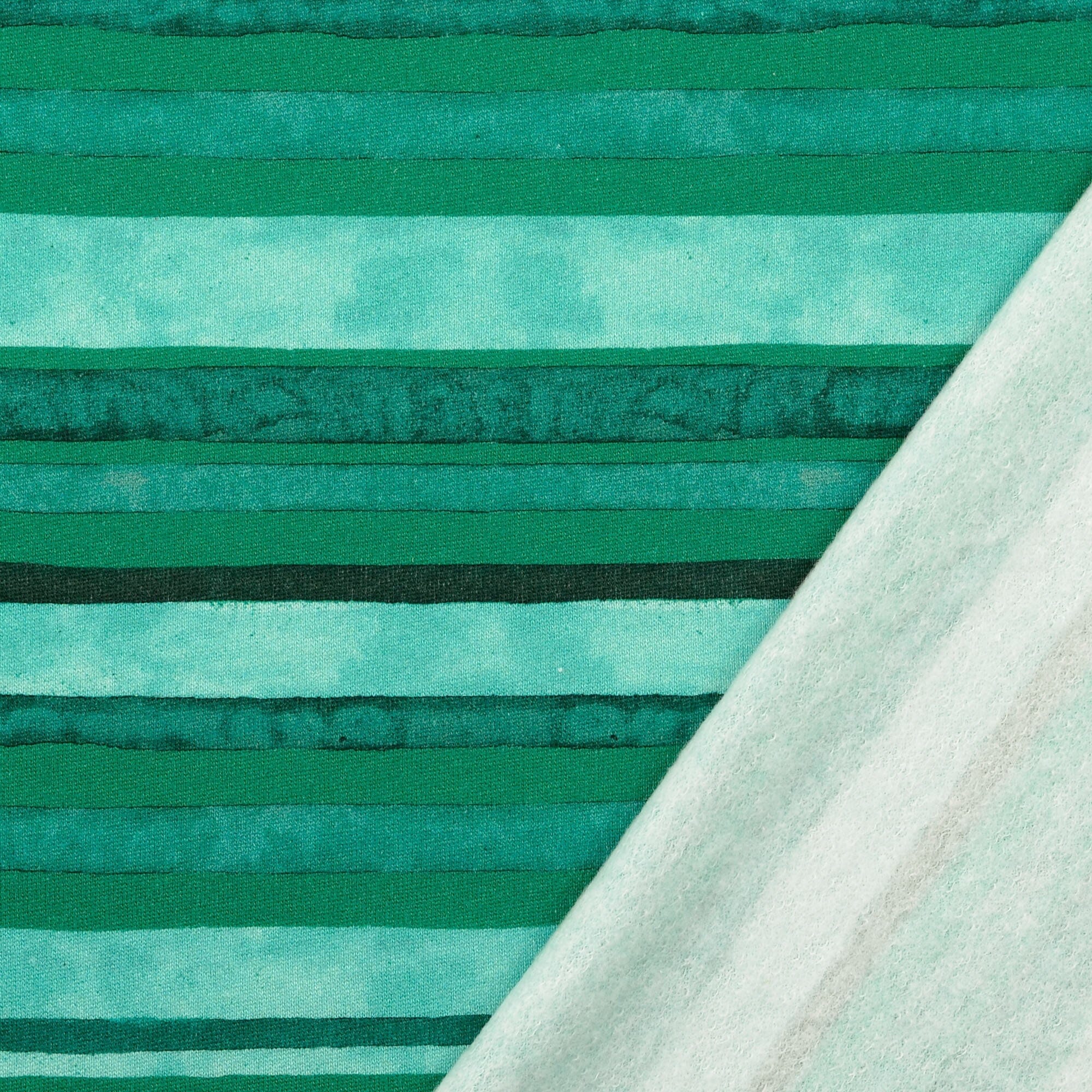 Sommersweat - angeraut - Protea Stripes - Green Sea Fabric poshpinks