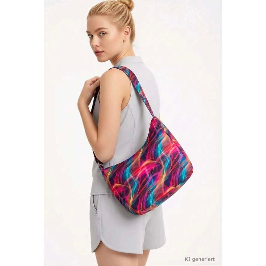Canvas Waves – robuster Dekostoff für Taschen & Wohnaccessoires - Waves - pink blau gelb