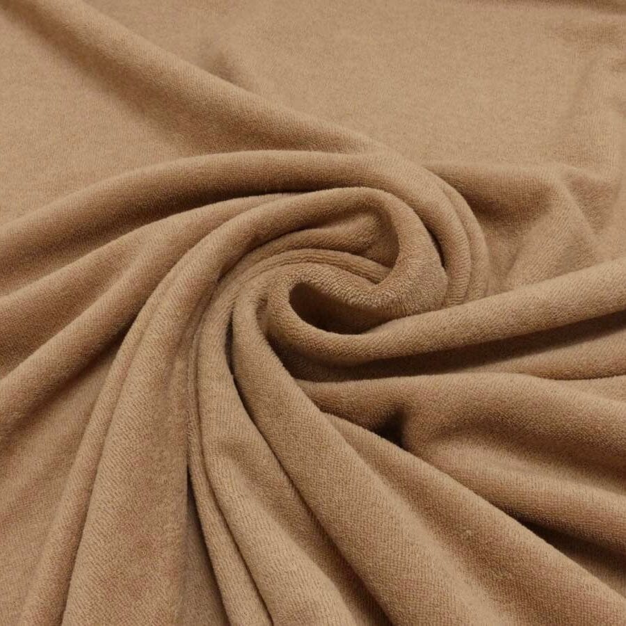Frotteestoff - Taupe beige Fabric poshpinks
