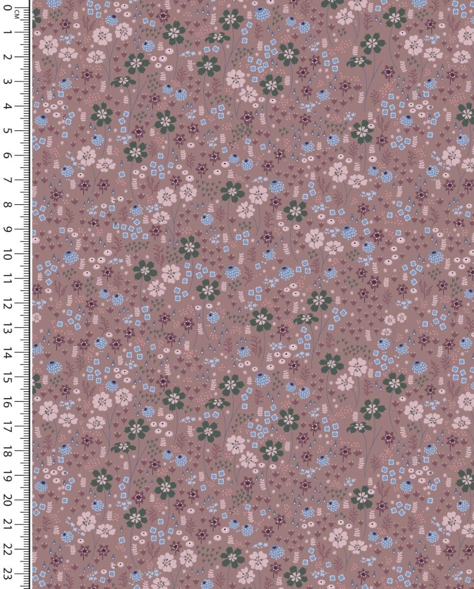 Baumwolljersey - Wildflowers - Old Rose Fabric poshpinks