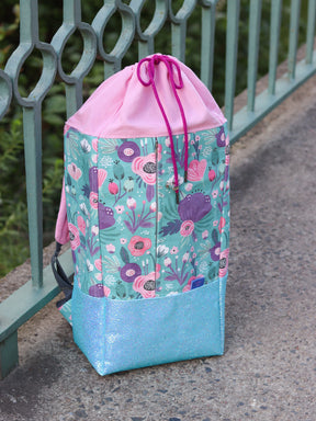 Pre - Order Tender recycling Canvas " Primavera " Blumen auf grün Fabric poshpinks