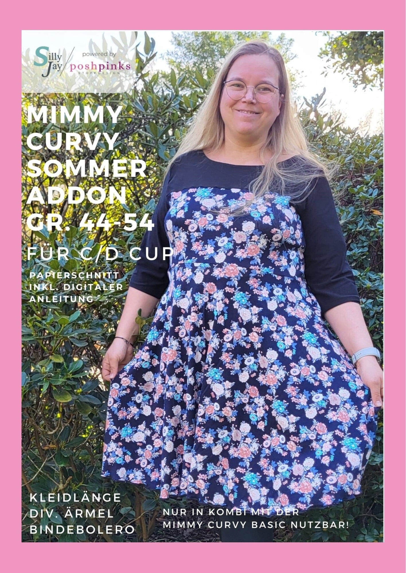 Papierschnittmuster - Mimmy Curvy Summer Add-on 44-54 (C/D - Cup) Schnittmuster poshpinks
