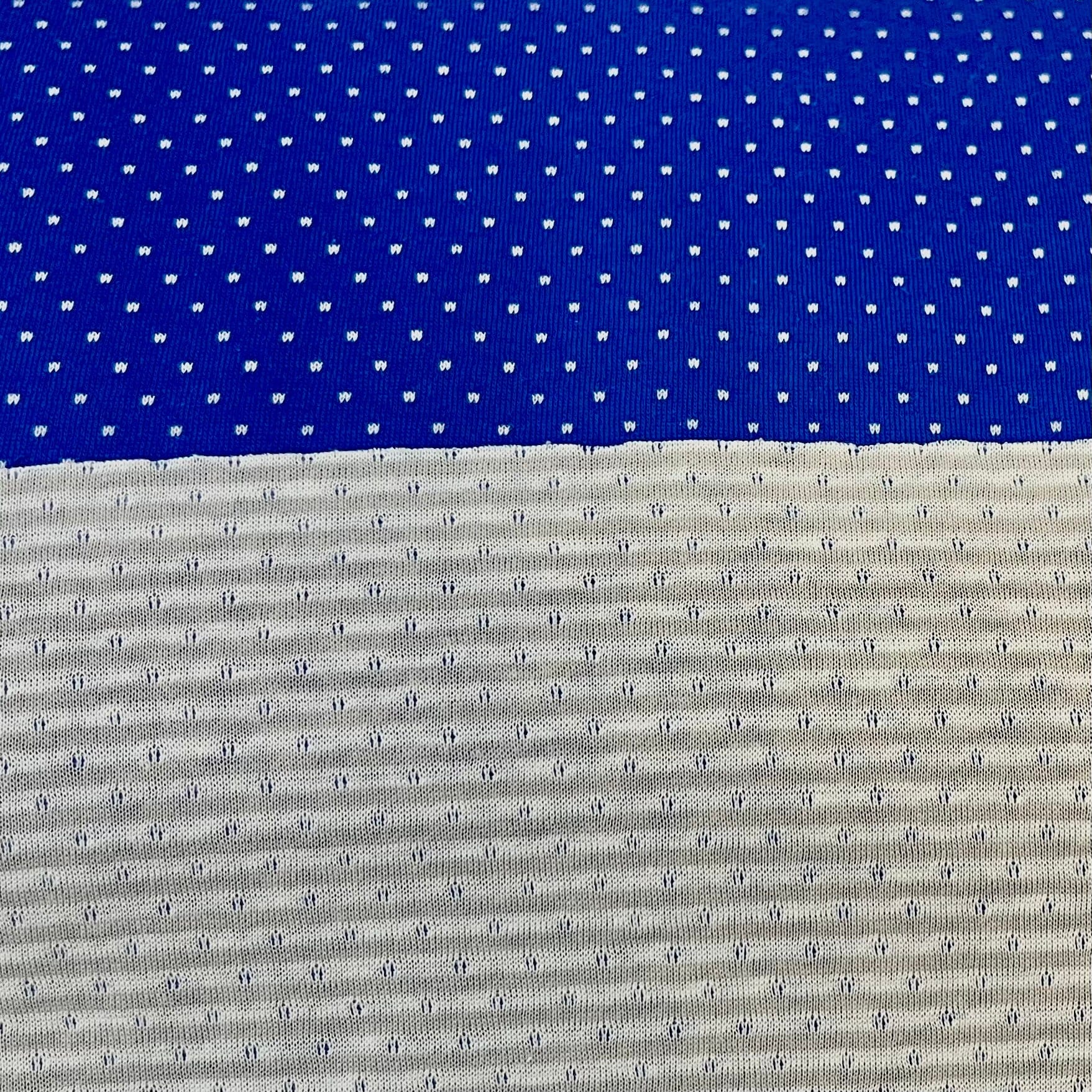 Jacquardjersey - Double Face - Punkte - royalblau weiß Fabric poshpinks