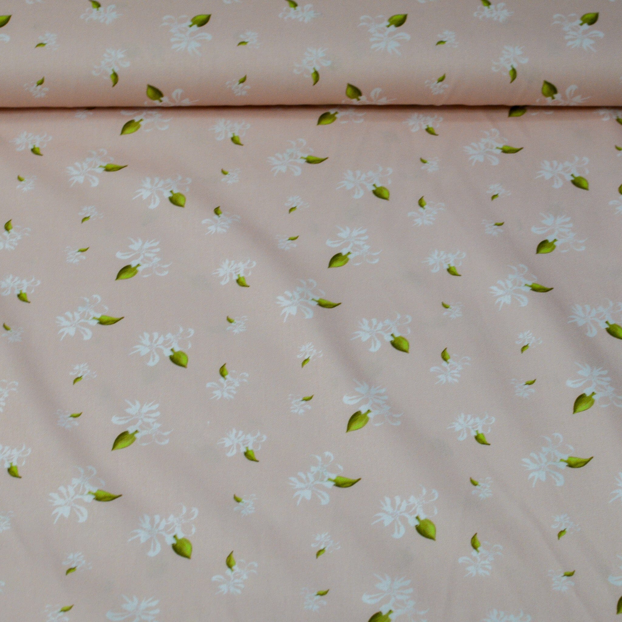 Baumwoll Popeline - Blütenspiel - rosa Fabric poshpinks