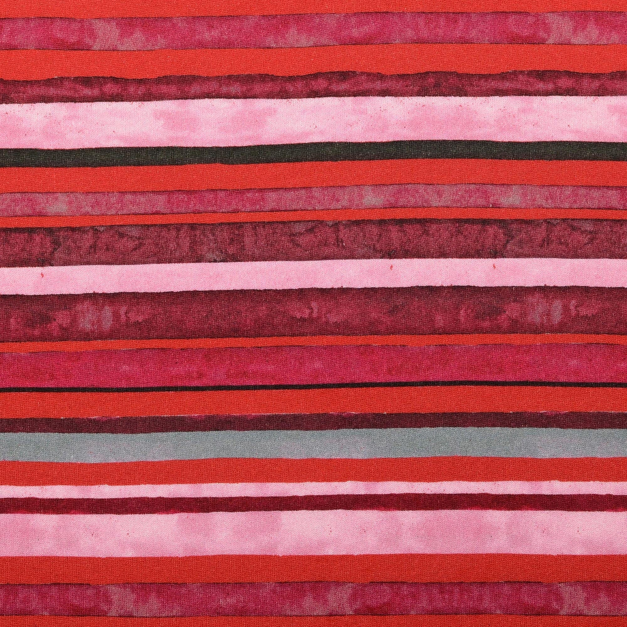 Sommersweat - angeraut - Protea Stripes - Red Cove Fabric poshpinks