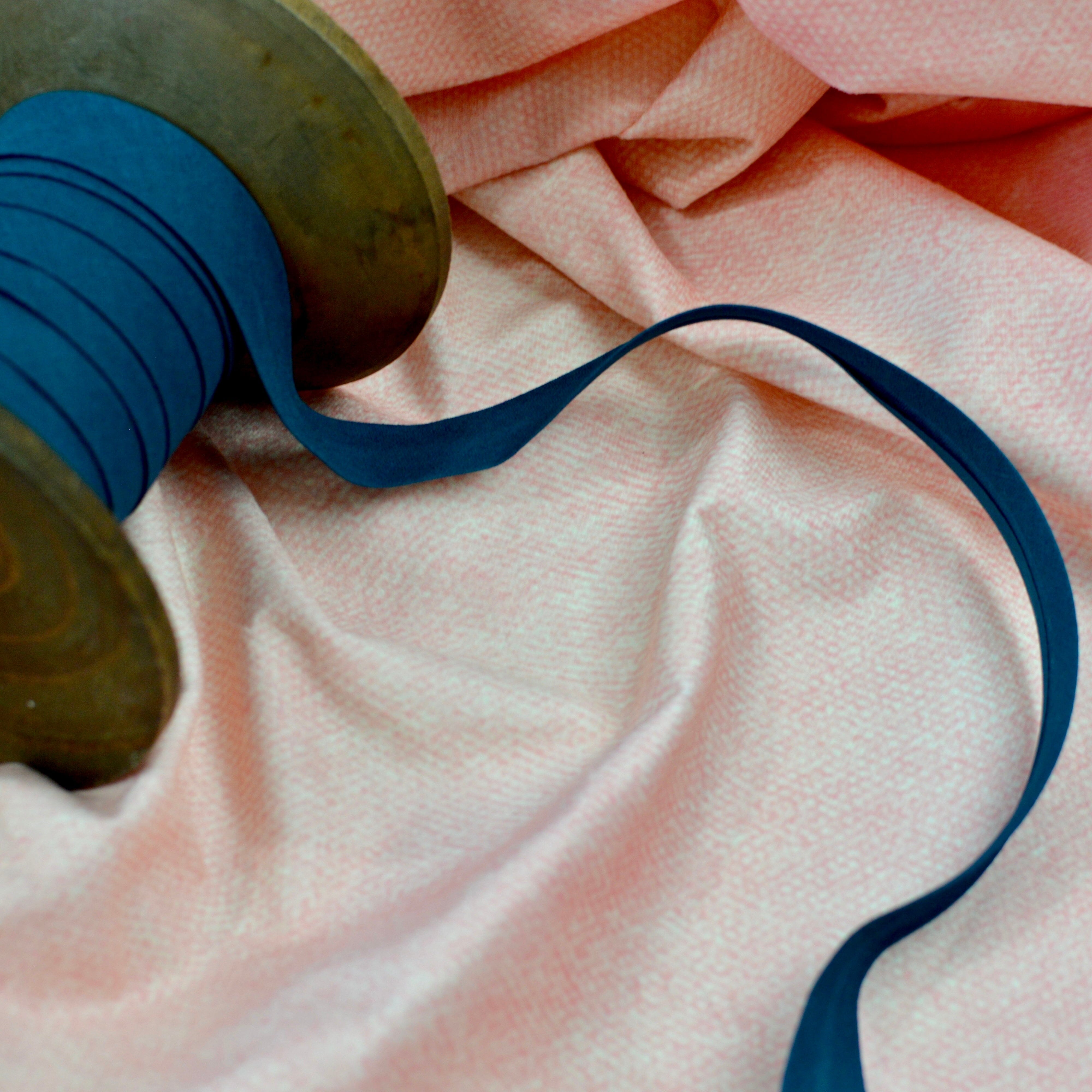Baumwolle Einfassband / Schrägband 20mm dunkelblau Fabric poshpinks