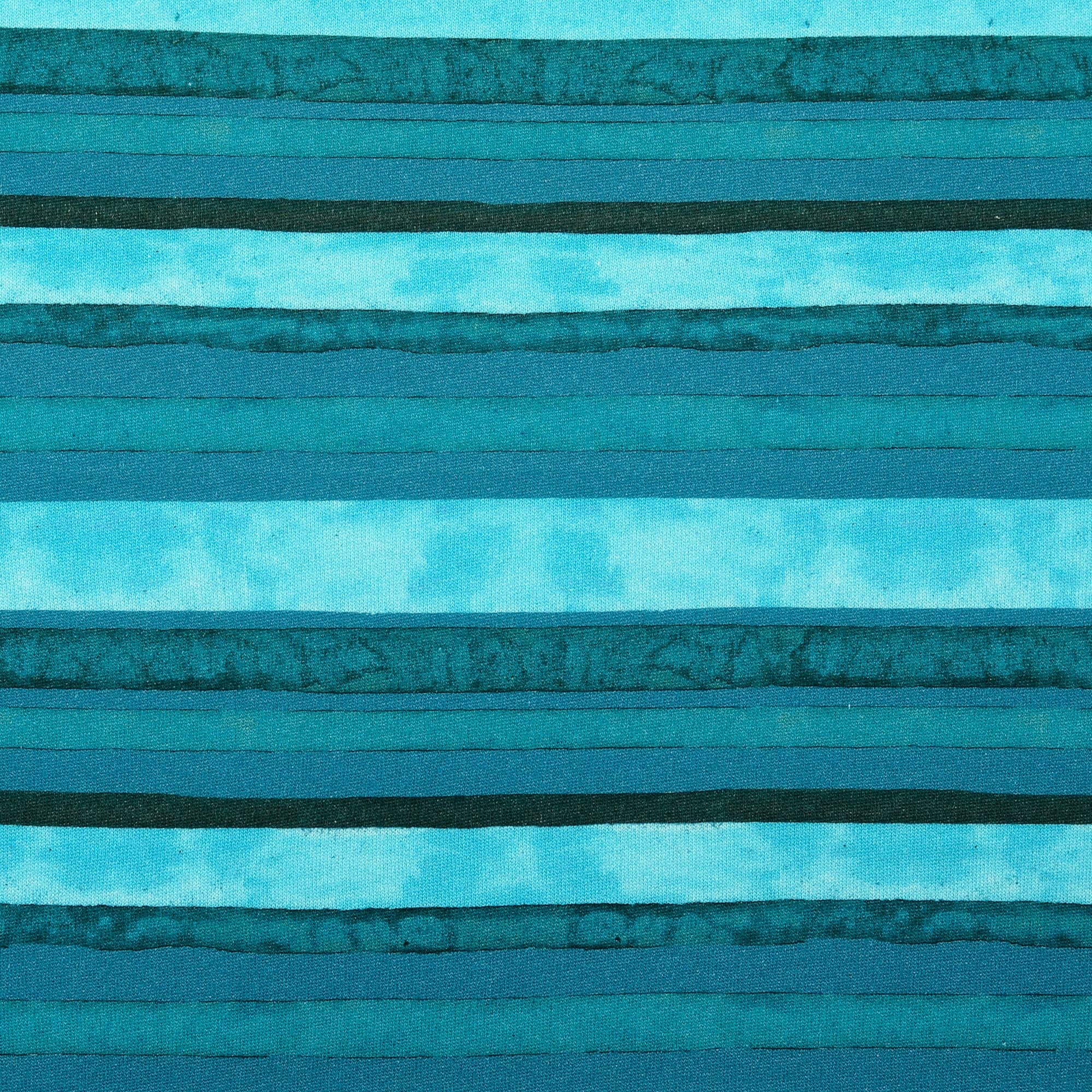 Sommersweat - angeraut - Protea Stripes - Blue Lagoon Fabric poshpinks