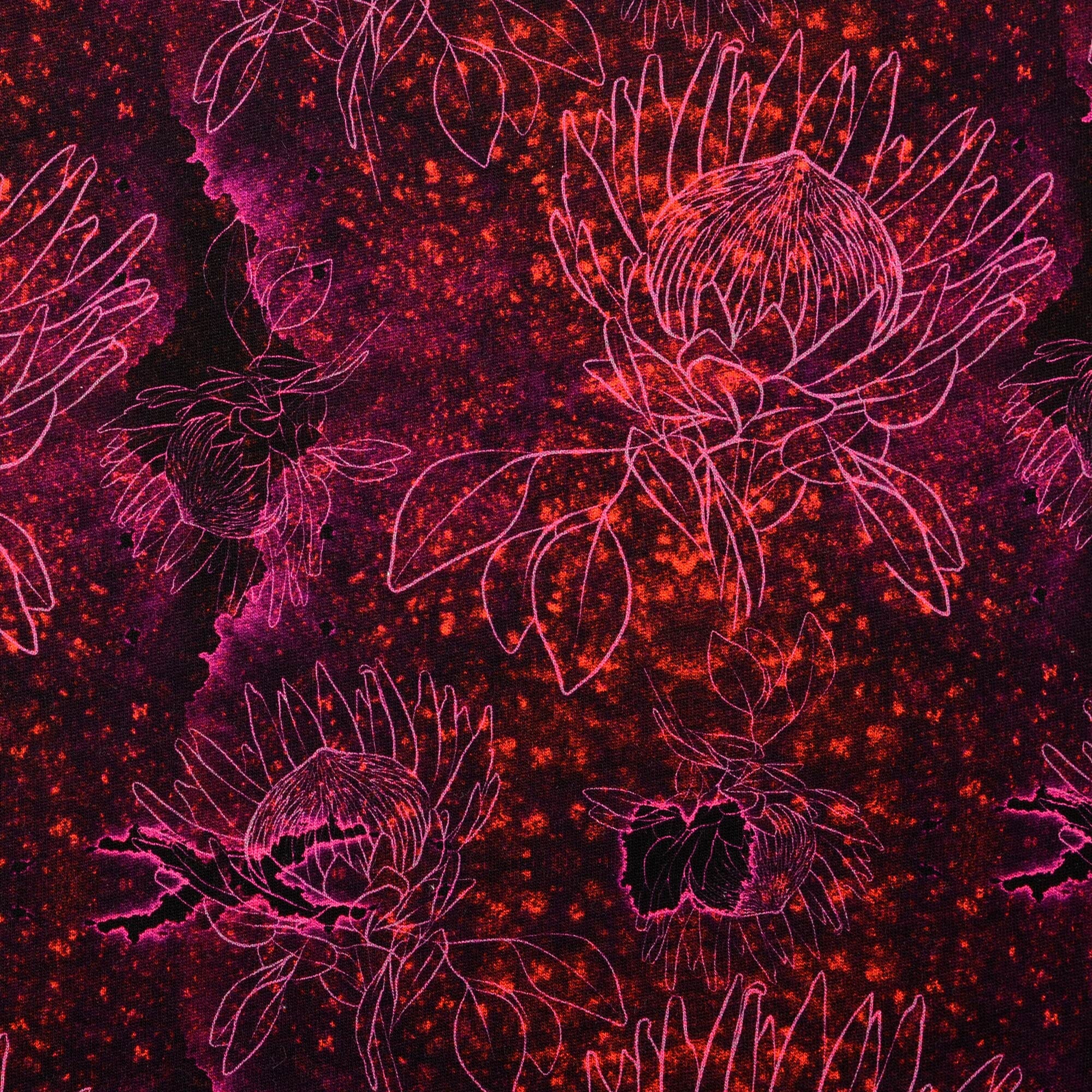 Sommersweat - angeraut - Protea - Red Cove Fabric poshpinks