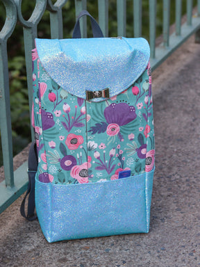 Pre - Order Tender recycling Canvas " Primavera " Blumen auf grün Fabric poshpinks
