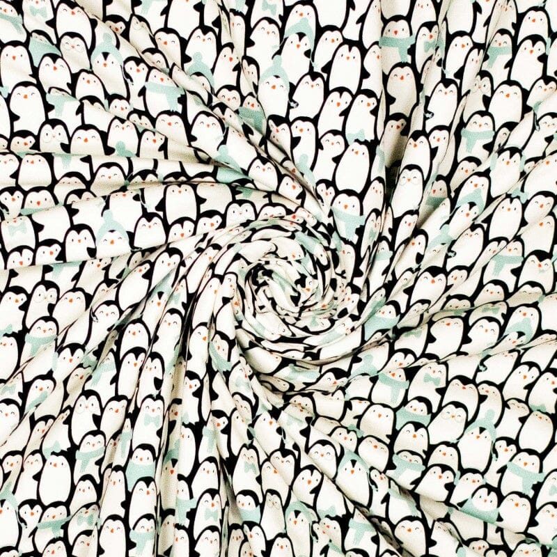 French Terry - Pinguine - Mint Fabric poshpinks