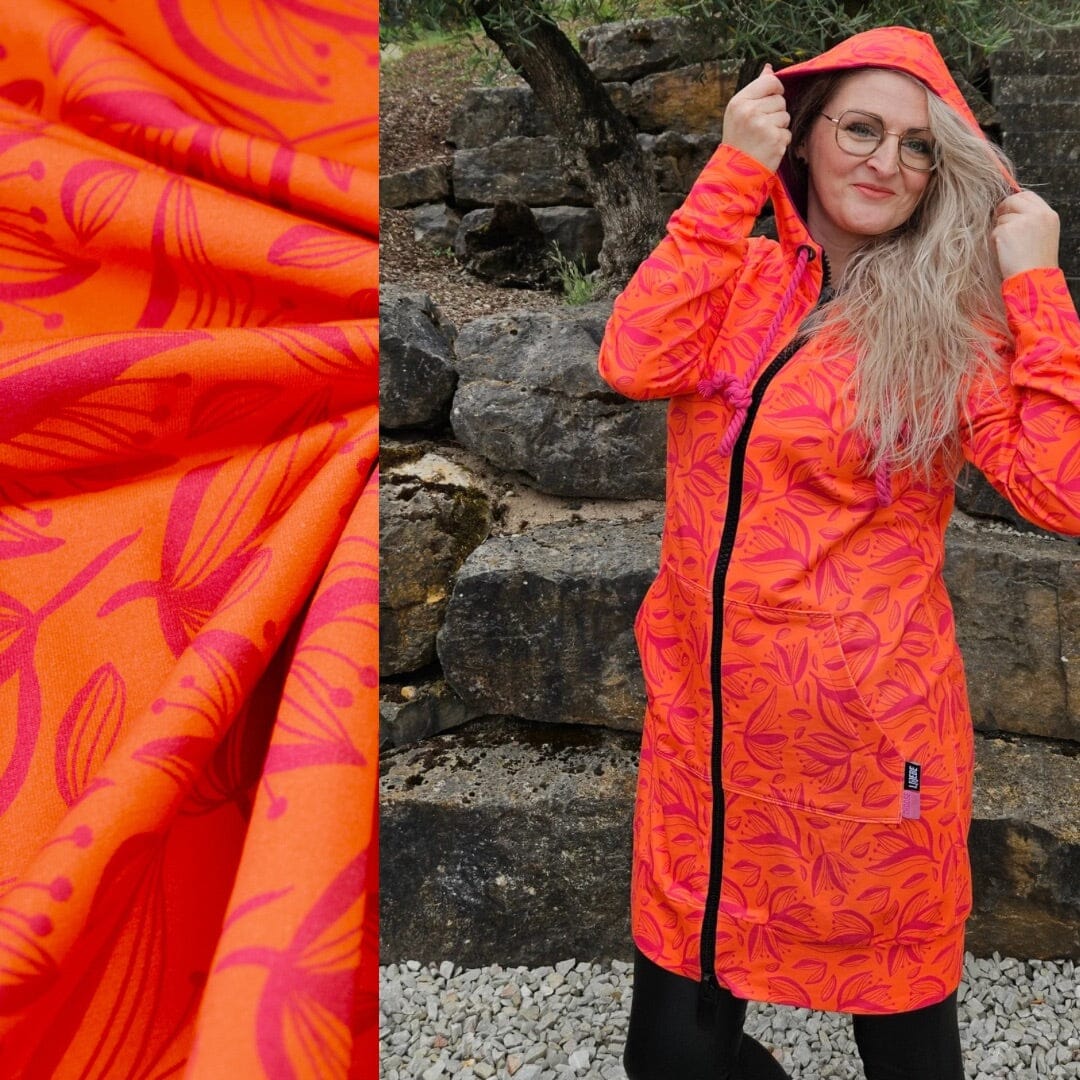 Soft Touch French Terry - Coralie Sunset Flow by emjo_design Fabric poshpinks