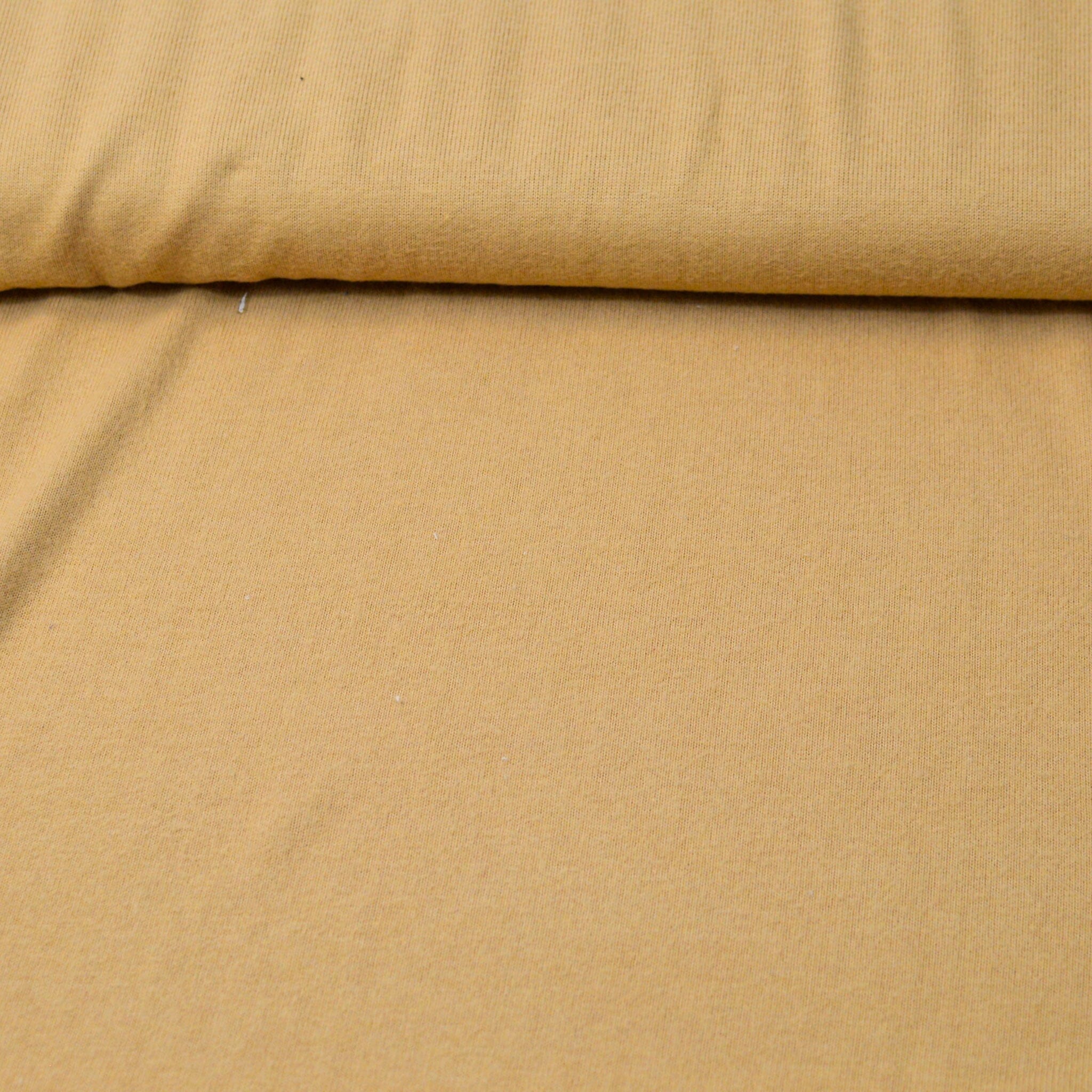 Leinenjersey Strickstoff light - camel gelb Fabric poshpinks