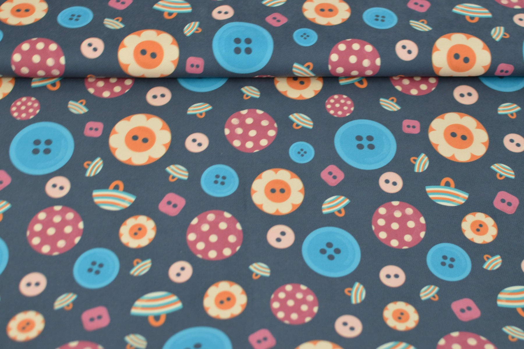 Limited pre order Tender recycling Canvas " Sewists " Buttons dark Grey Fabric poshpinks