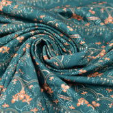 Limited Pre-Order Spirit Allover by leni lupin - French Terry petrol/coral Rapport poshpinks