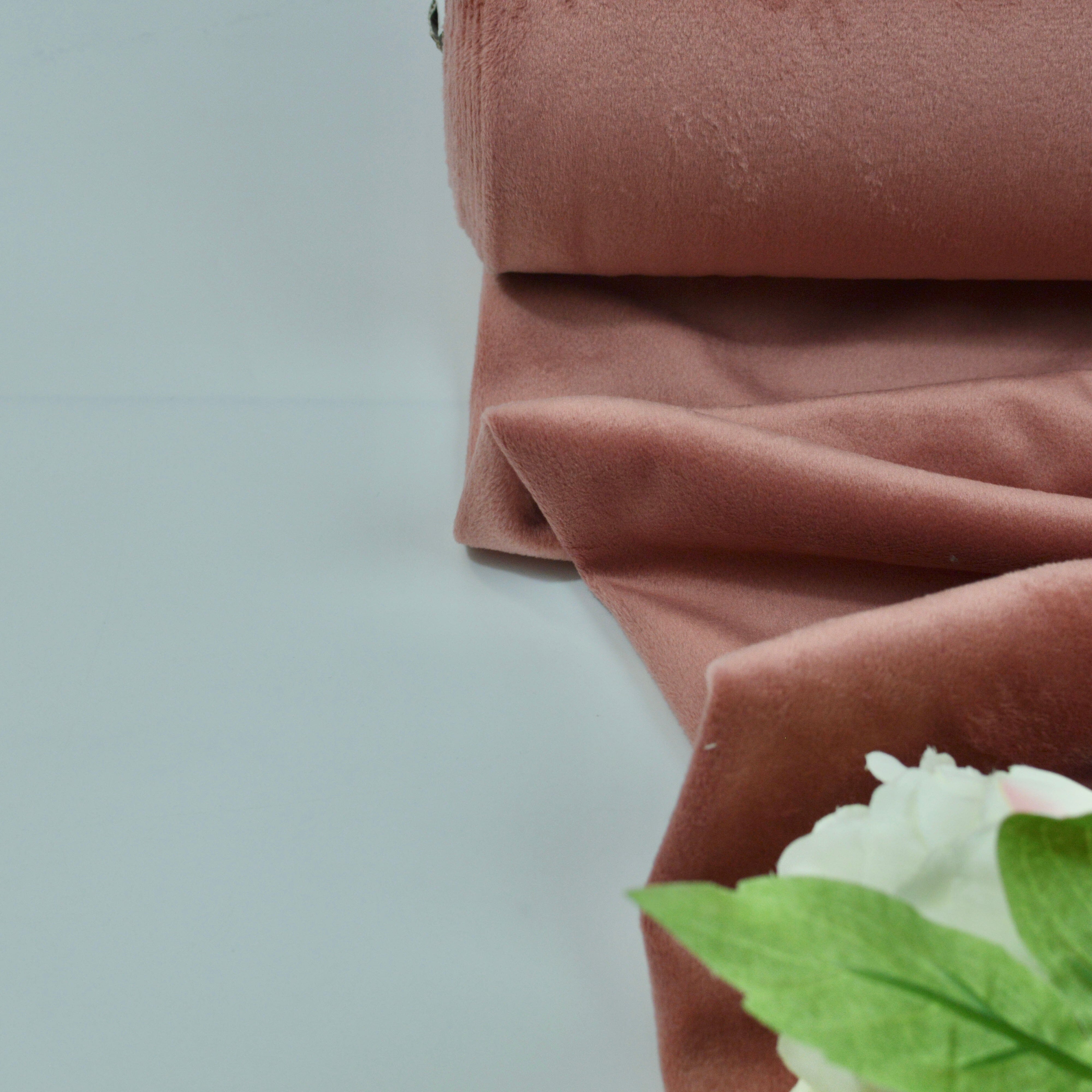 Minky Velour Fleece - rouge Fabric poshpinks