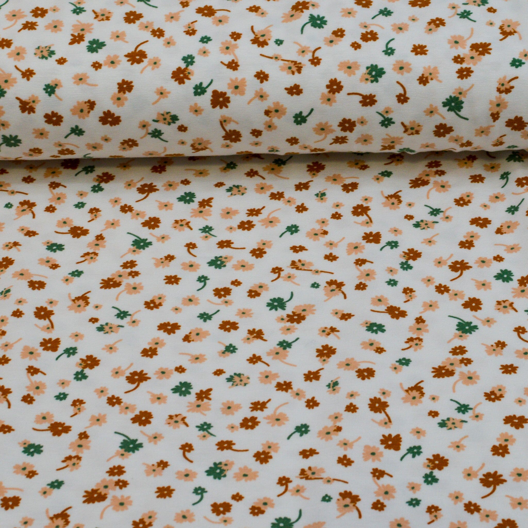 Modal Jersey - kleine Blümchen - offwhite Fabric poshpinks