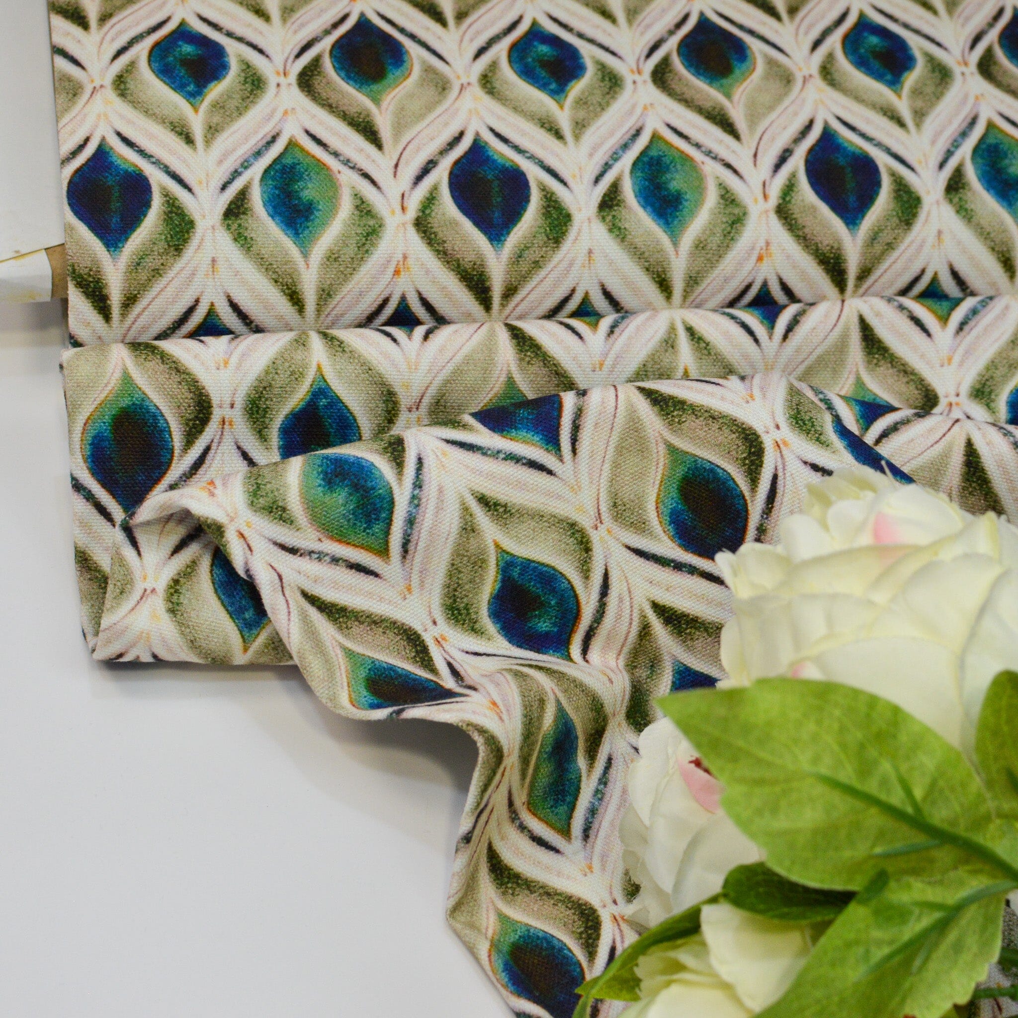 Canvas - Tropfen - Retro Fabric poshpinks