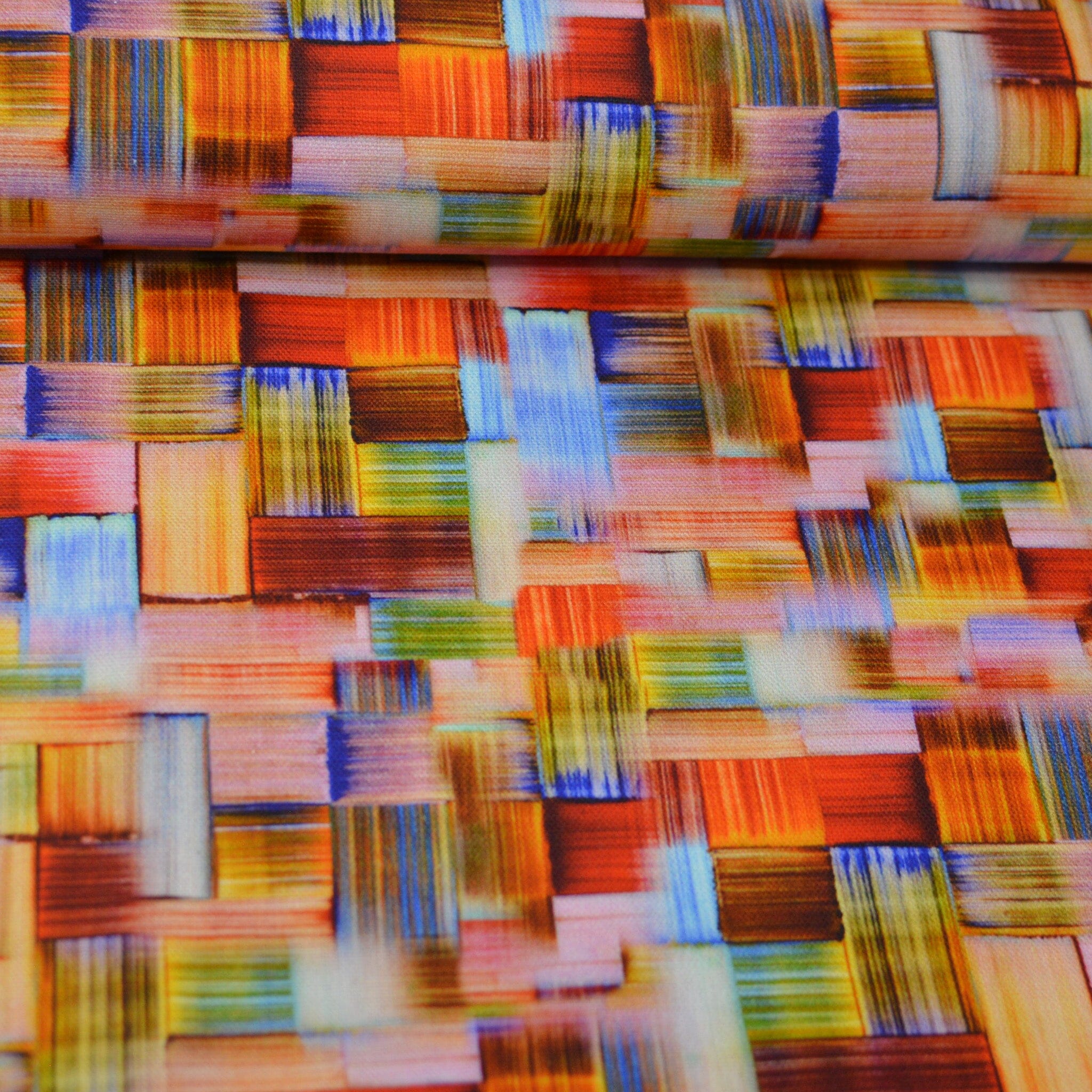 Canvas - bunt gestrichen Fabric poshpinks