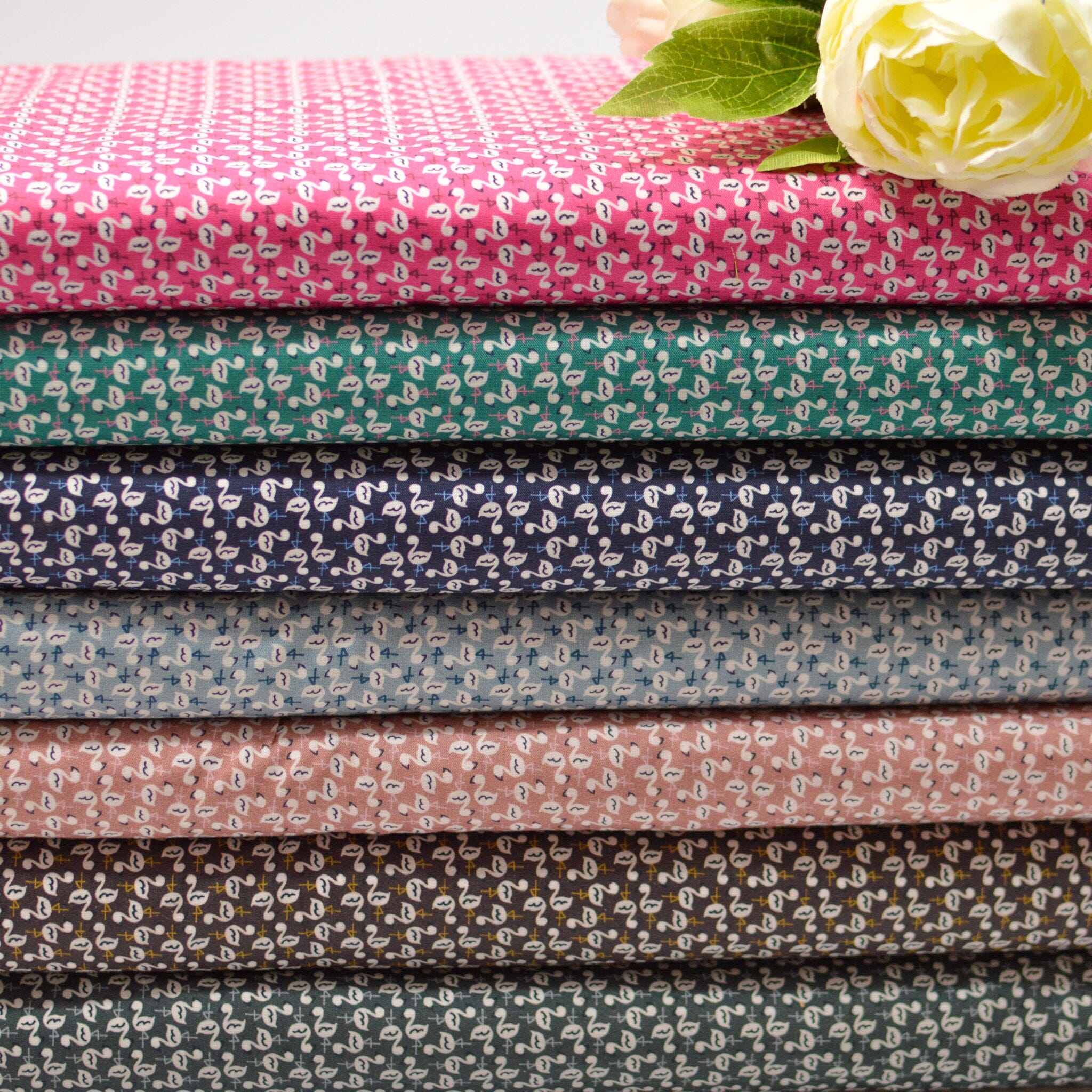 Baumwoll Popeline - Flamingos Fabric poshpinks