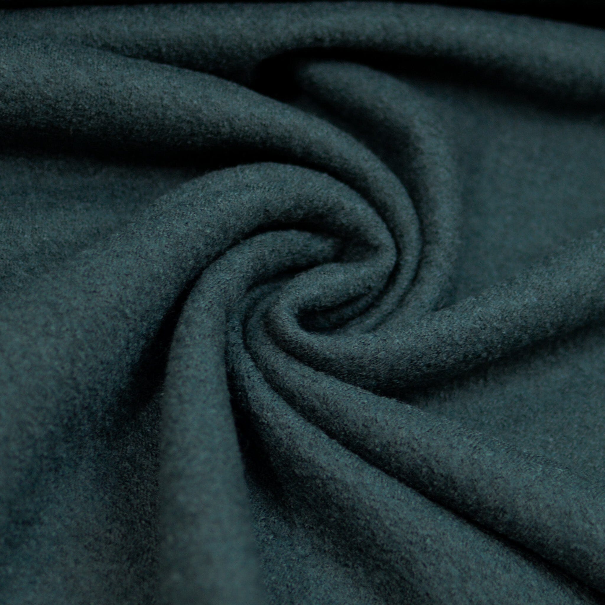 Viskose-Wolle Walkstoff - Tannengrün Fabric poshpinks