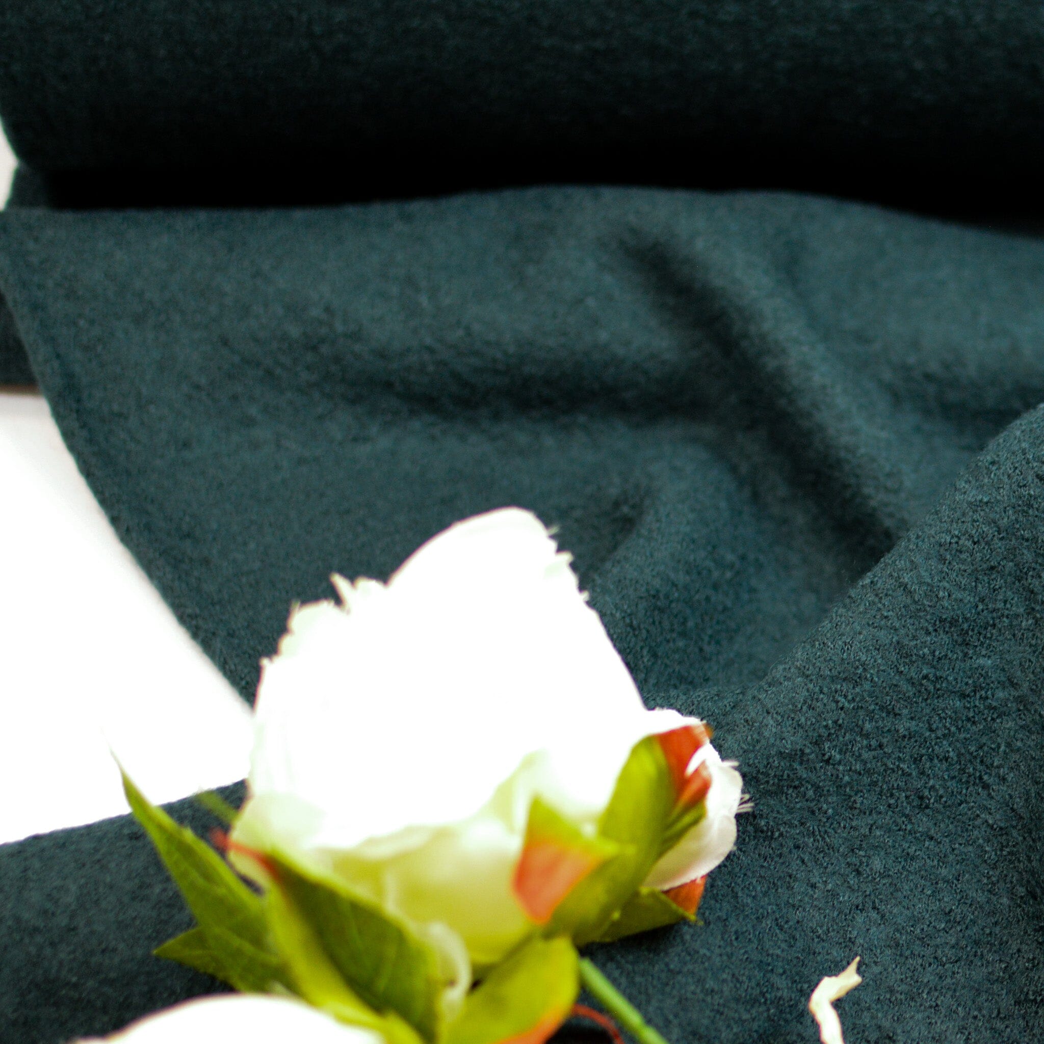 Viskose-Wolle Walkstoff - Tannengrün Fabric poshpinks