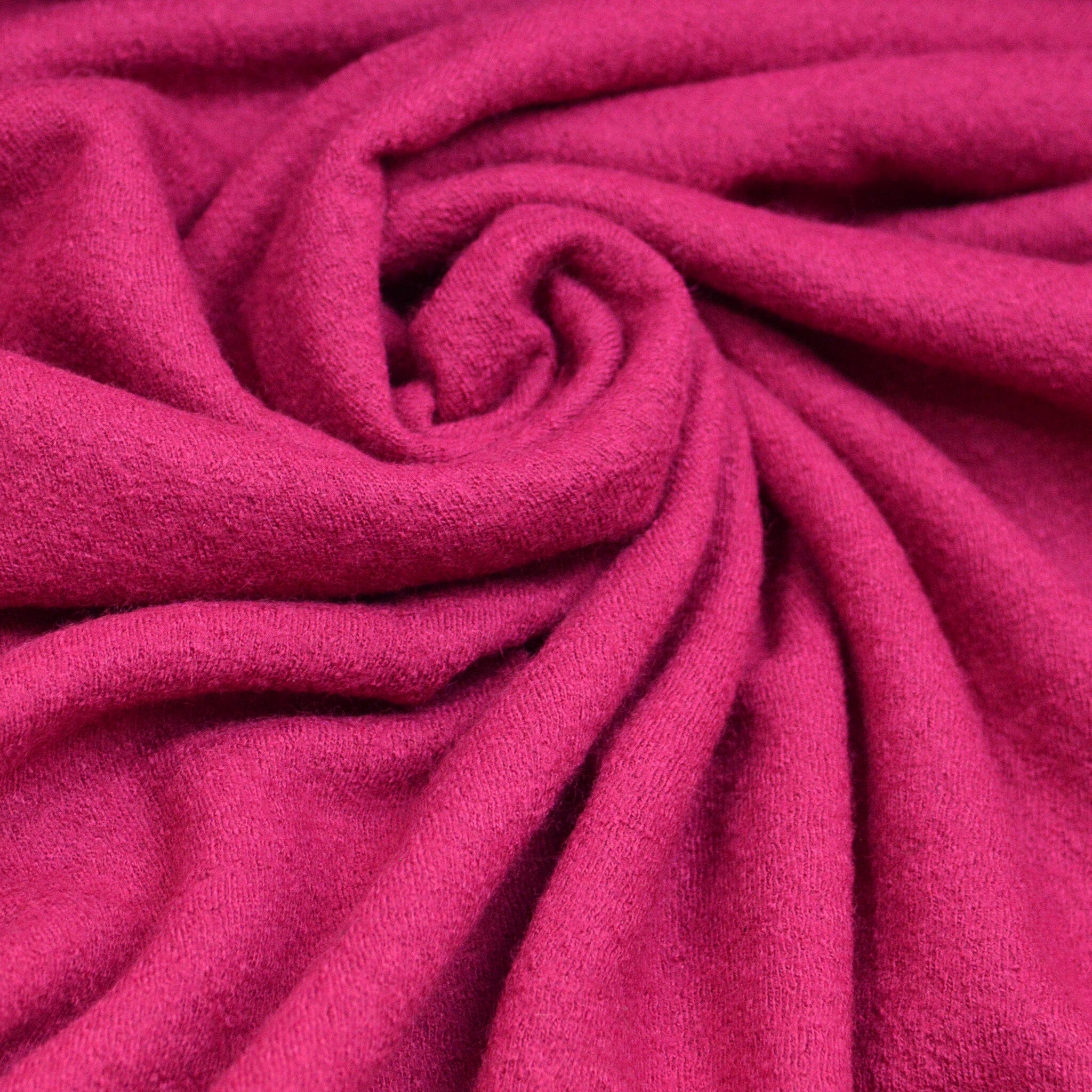 Viskose-Wolle Walkstoff - Fuchsia pink Fabric poshpinks
