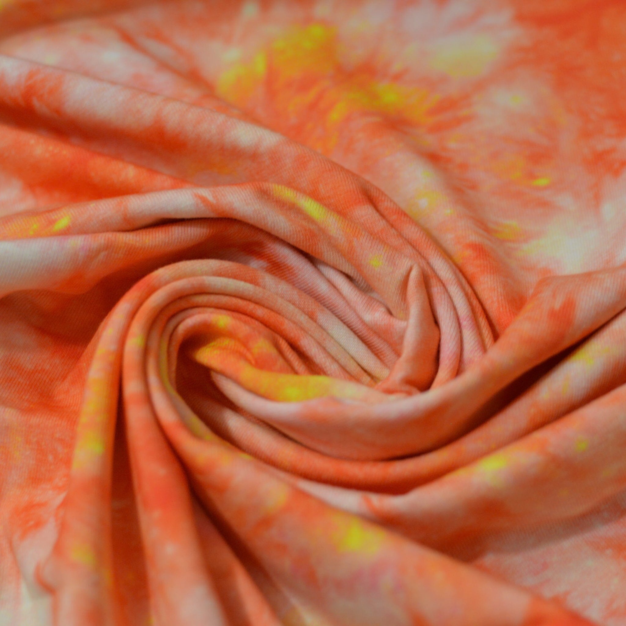 Baumwolljersey - Batik - orange gelb Fabric poshpinks