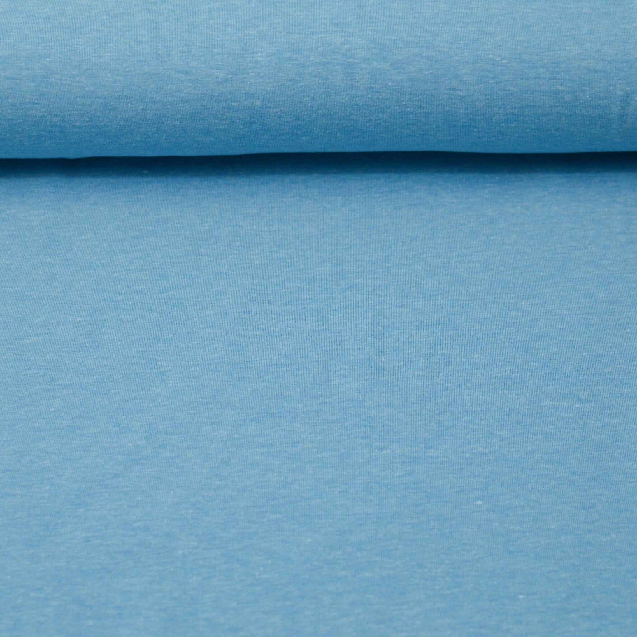 Melangejersey - aquablau Fabric poshpinks
