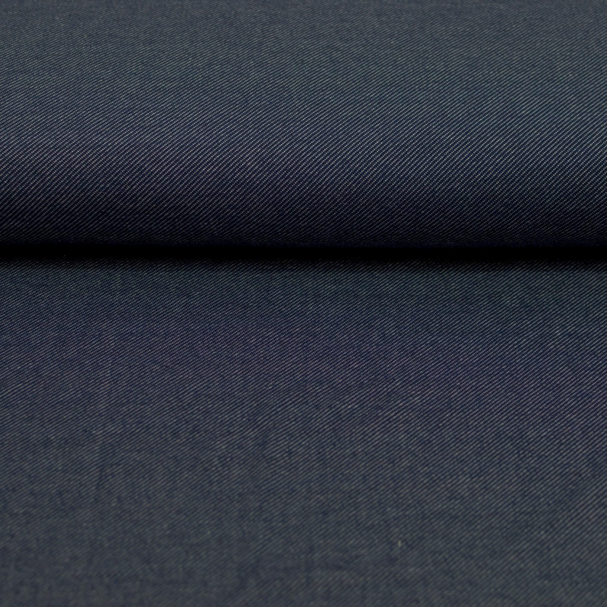 Reststück 0,4m! Jersey Denim Look - Dunkel jeansblau Fabric poshpinks