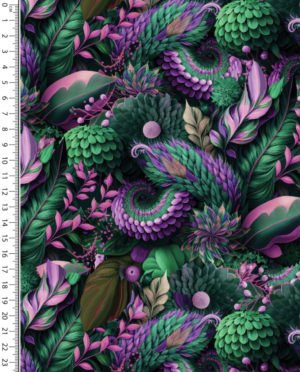 Baumwolljersey - Tropical Life - Green Lagune Fabric poshpinks