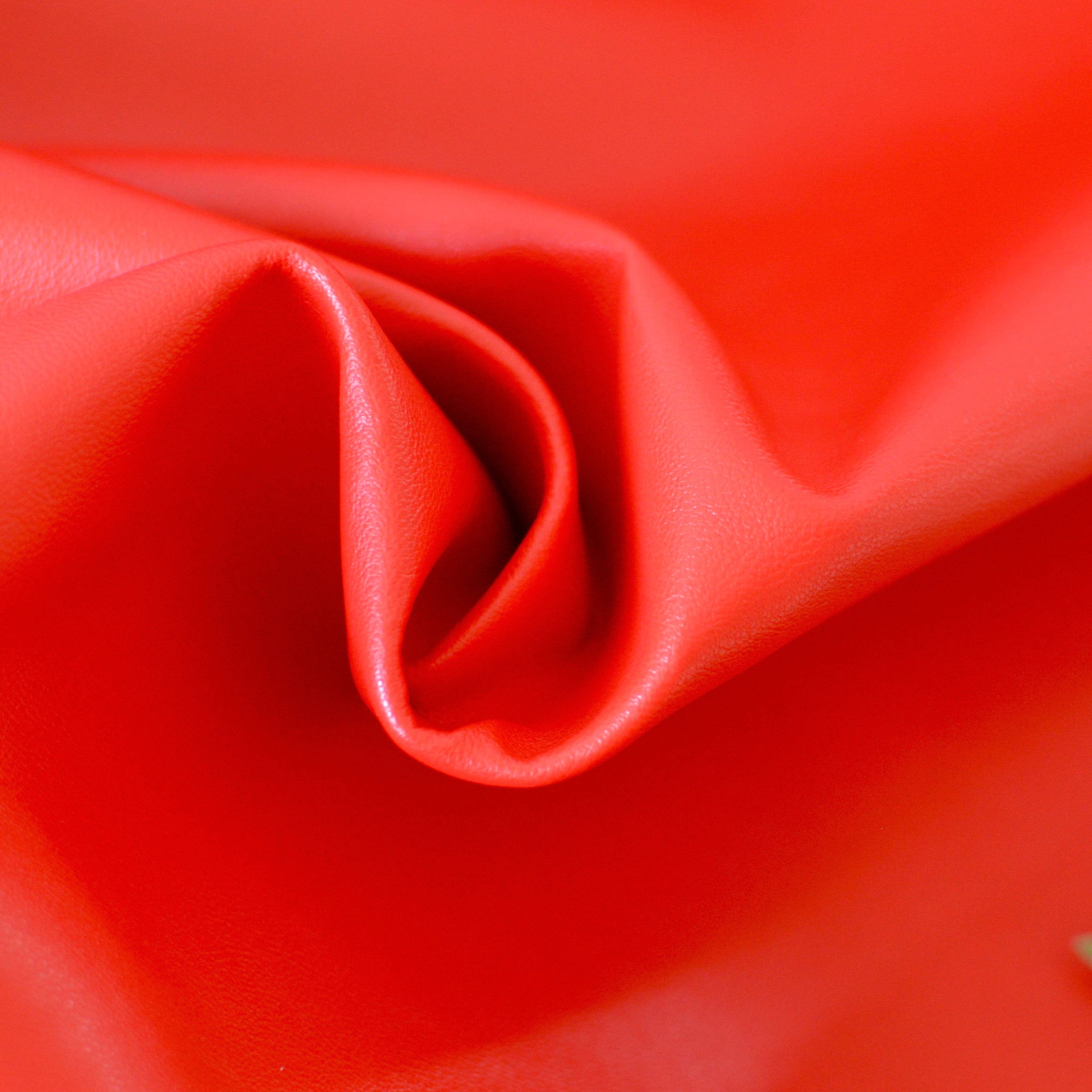 Kunstleder Nappa Style - tomatenrot Fabric poshpinks