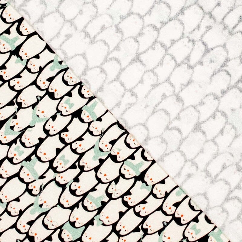 French Terry - Pinguine - Mint Fabric poshpinks